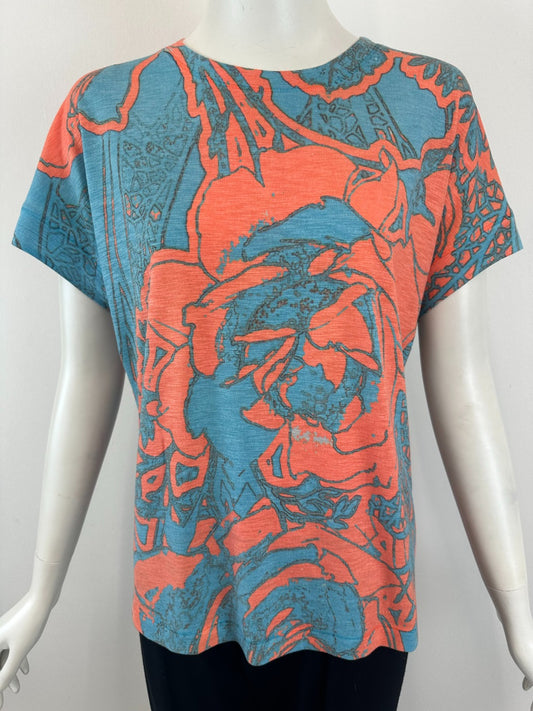 NALLY & MILLIE ABSTRACT FLORAL  TOP
