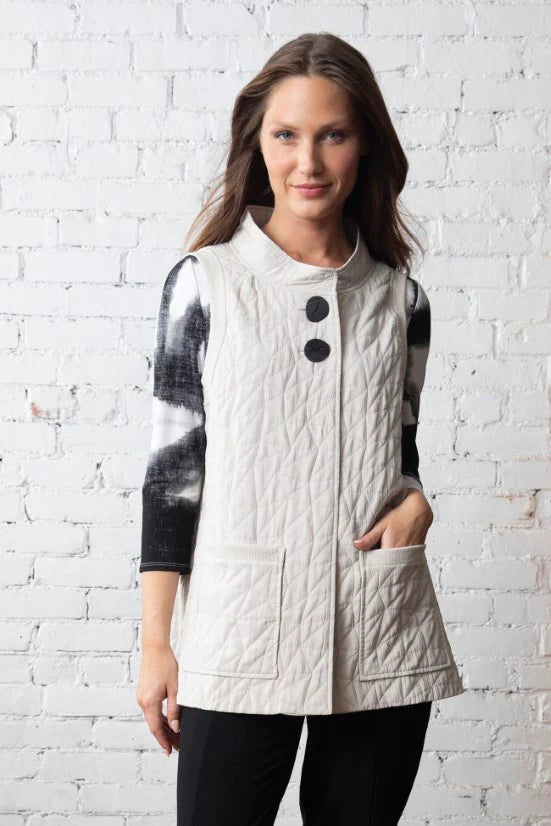 OLIVIA KALEIDOSCOPE QUILT LAYER VEST