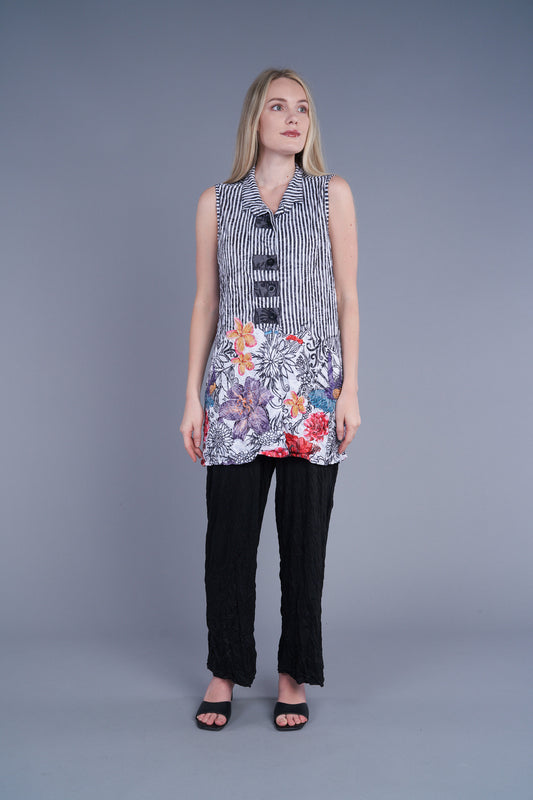 SHANA BUTTON FRONT TANK VEST