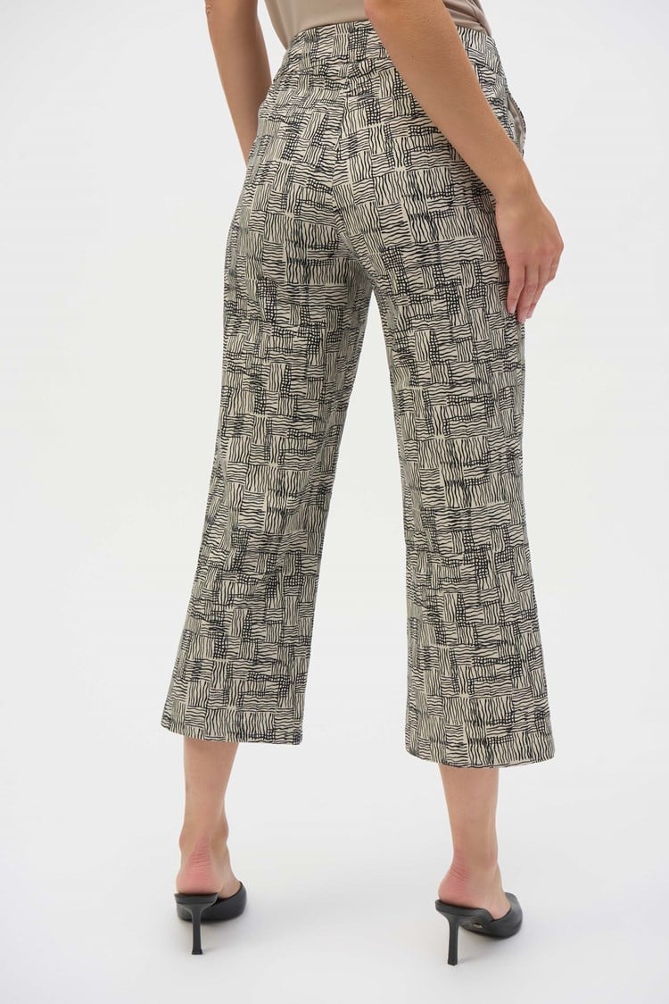 JOSEPH RIBKOFF MILLENNIUM GEOMETRIC PRINT CULOTTE PANTS