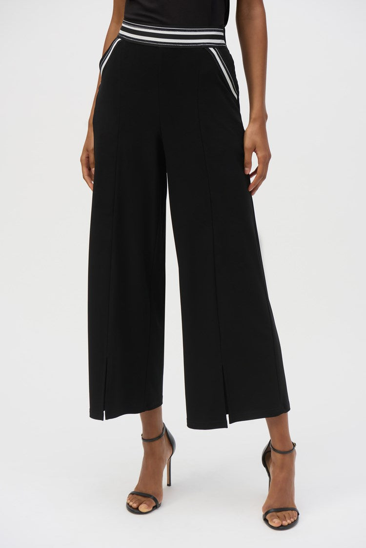 JOSEPH RIBKOFF SILKY KNIT CULOTTE PULL-ON PANTS