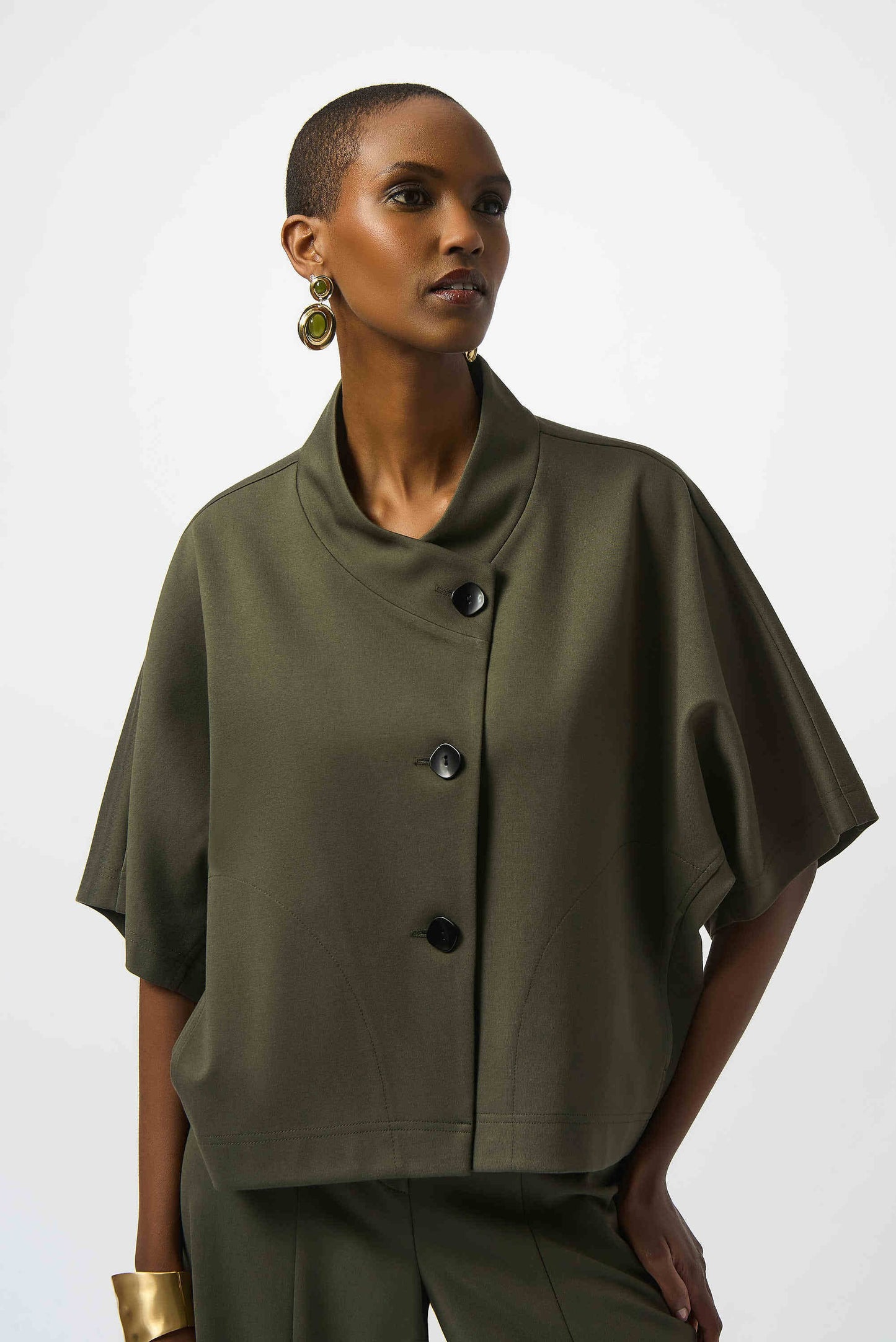 JOSEPH RIBKOFF HEAVY KNIT BOXY JACKET