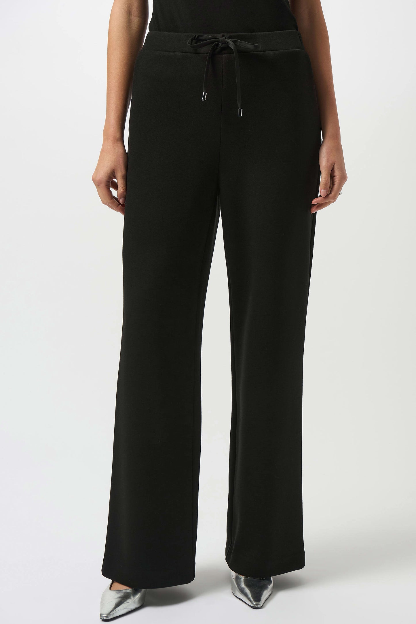 JOSEPH RIBKOFF SCUBA JERSEY WIDE-LEG PULL-ON PANTS