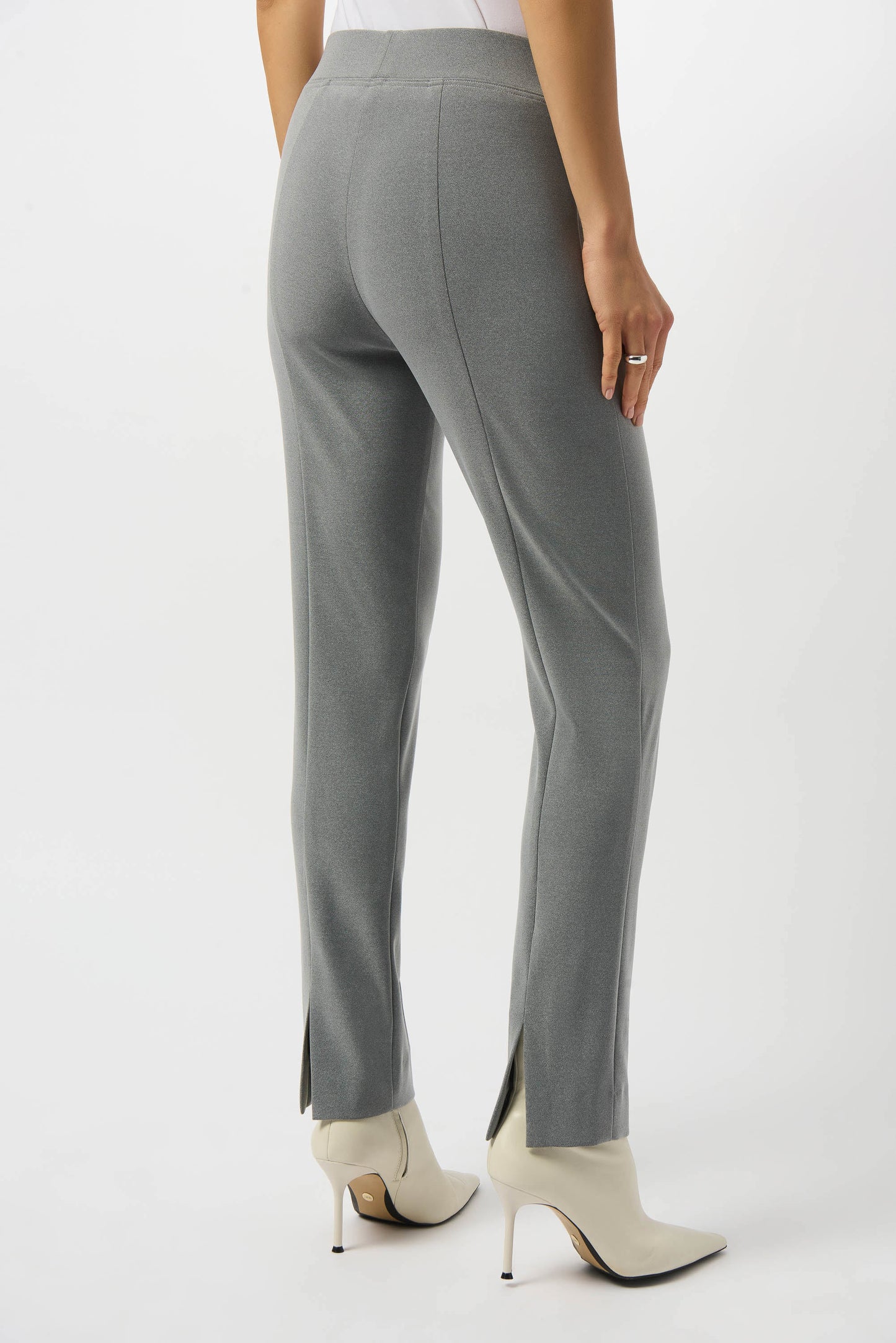 JOSEPH RIBKOFF MELANGE SILKY KNIT STRAIGHT LEG PULL-ON PANTS