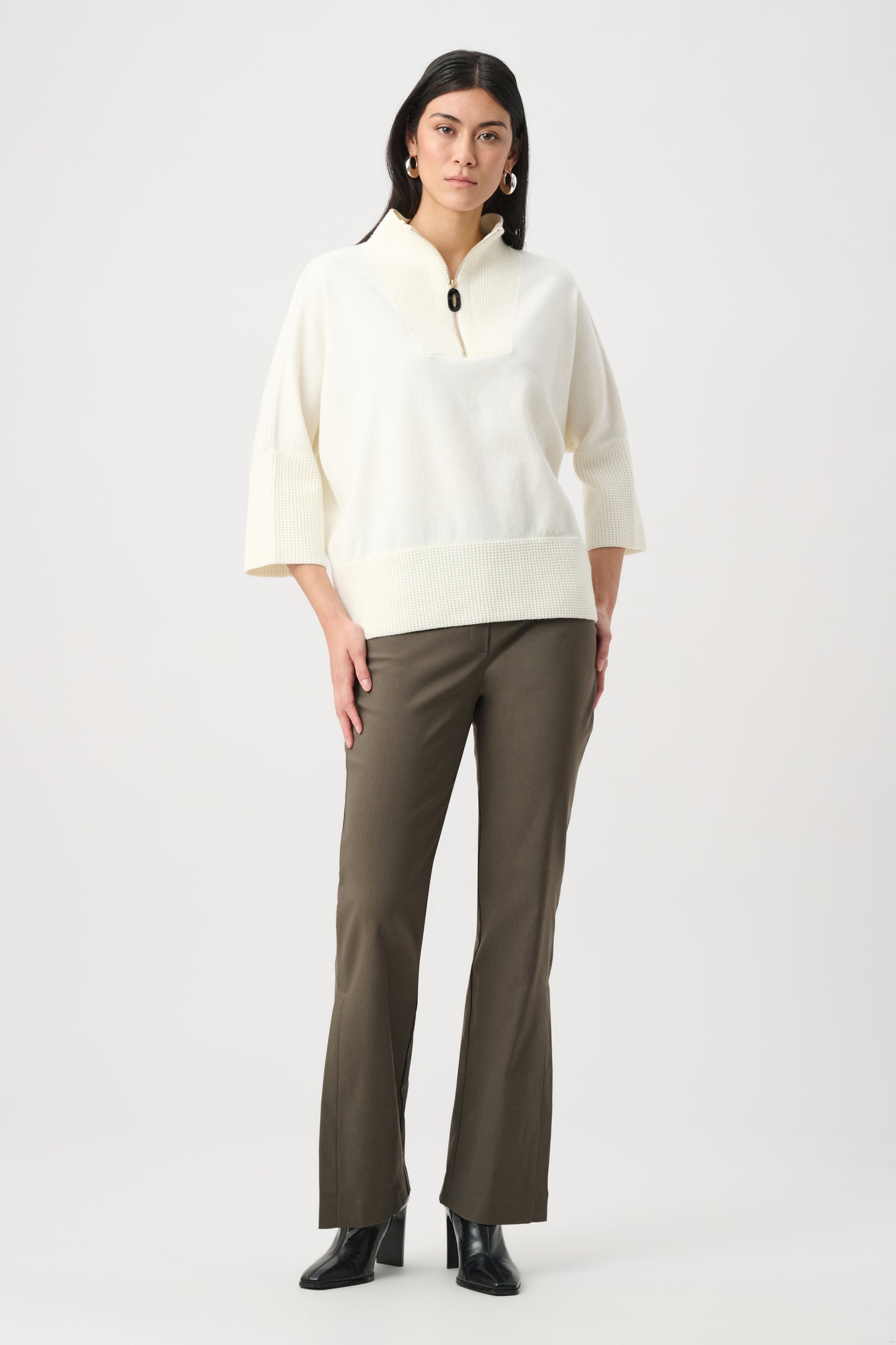 Joseph Ribkoff Brushed Viscose And Nylon Funnel-Neck Sweater