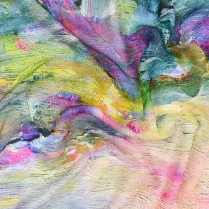 AUSTIN ABSTRACT PAINTERLY SCARF