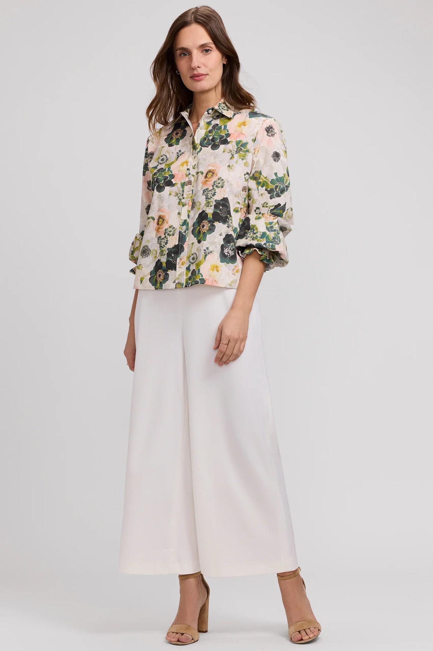 Foxcroft Vivienne Long Sleeve Bouquet Shirt