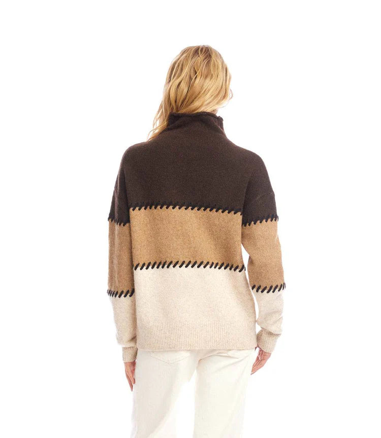 KAREN KANE CONTRAST STITCH SWEATER