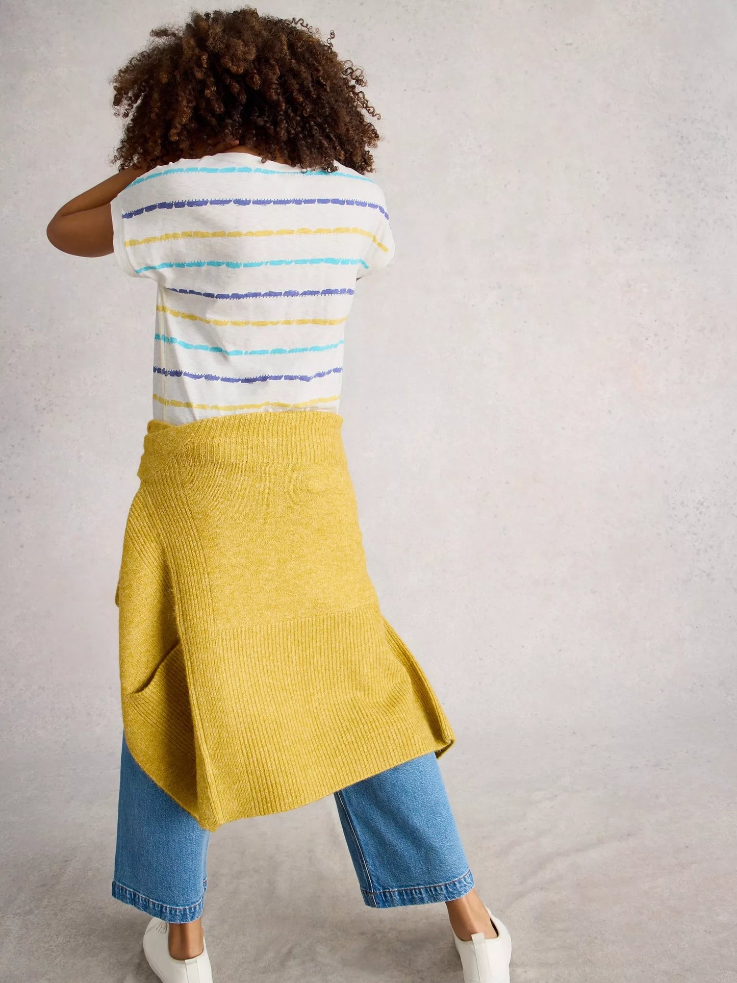 WHITE STUFF NELLY NOTCH STRIPE TEE
