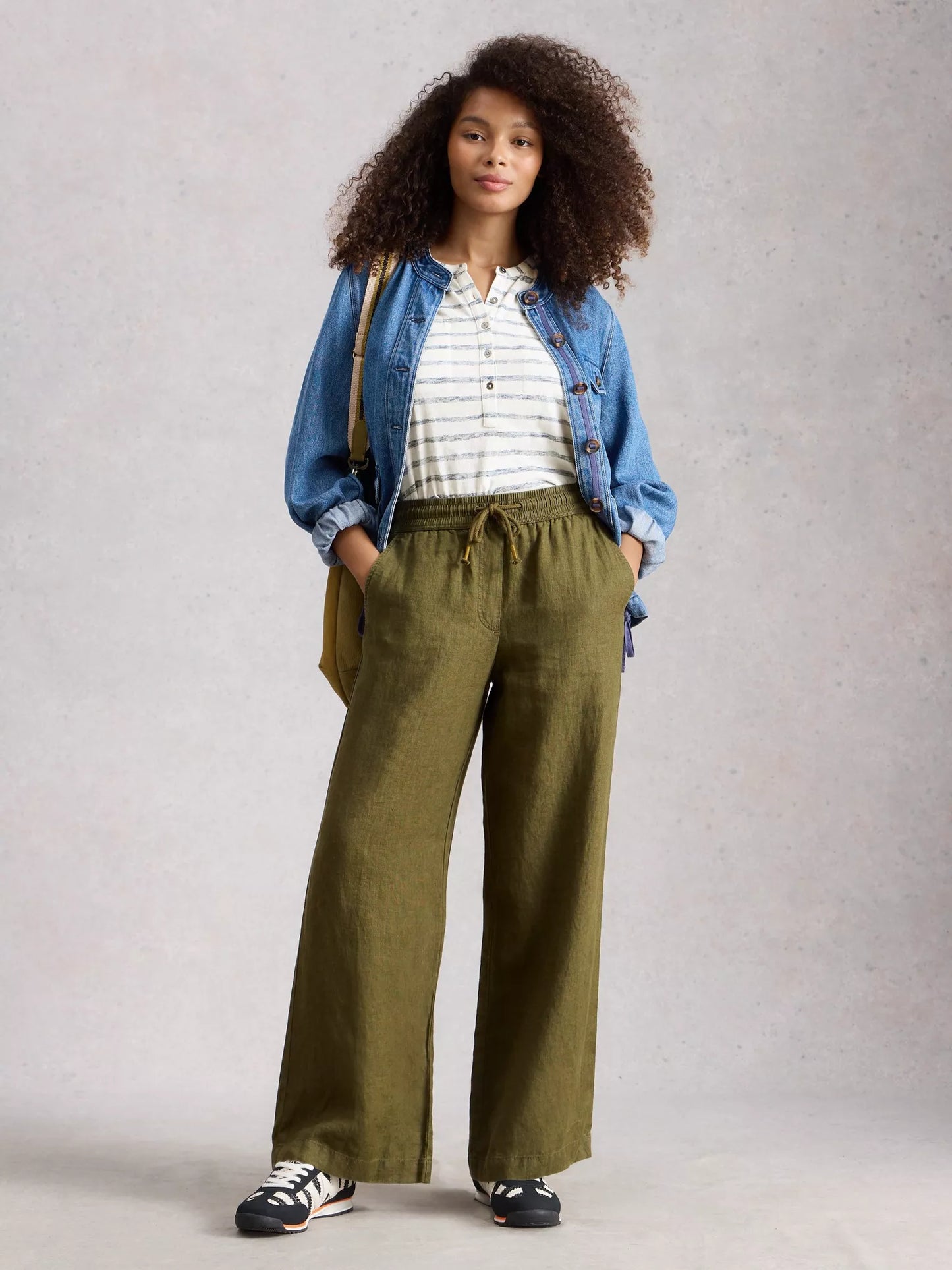 White Stuff Ally Linen Wide Leg Trouser