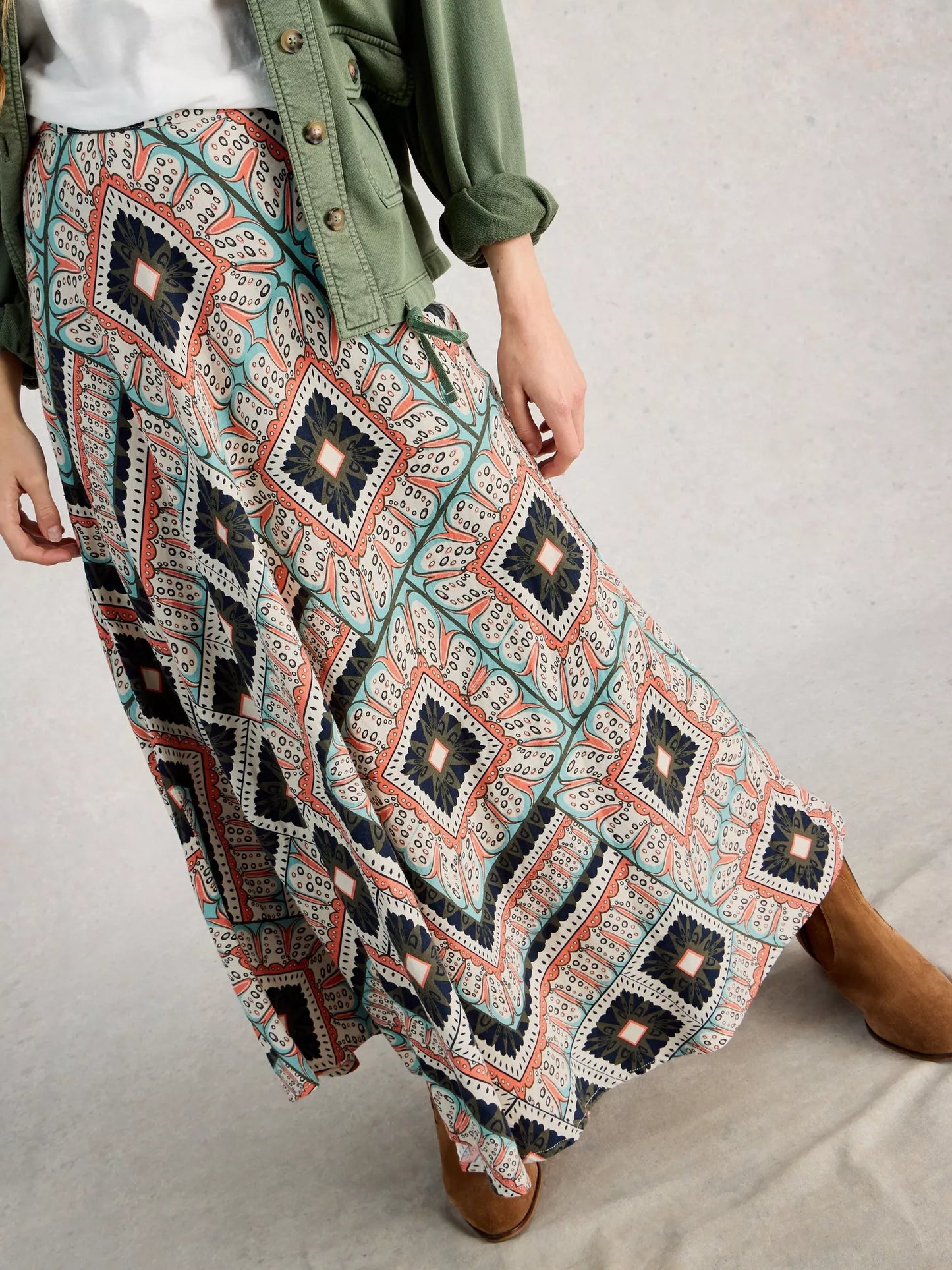 White Stuff Hope Linen Blend Maxi Shirt