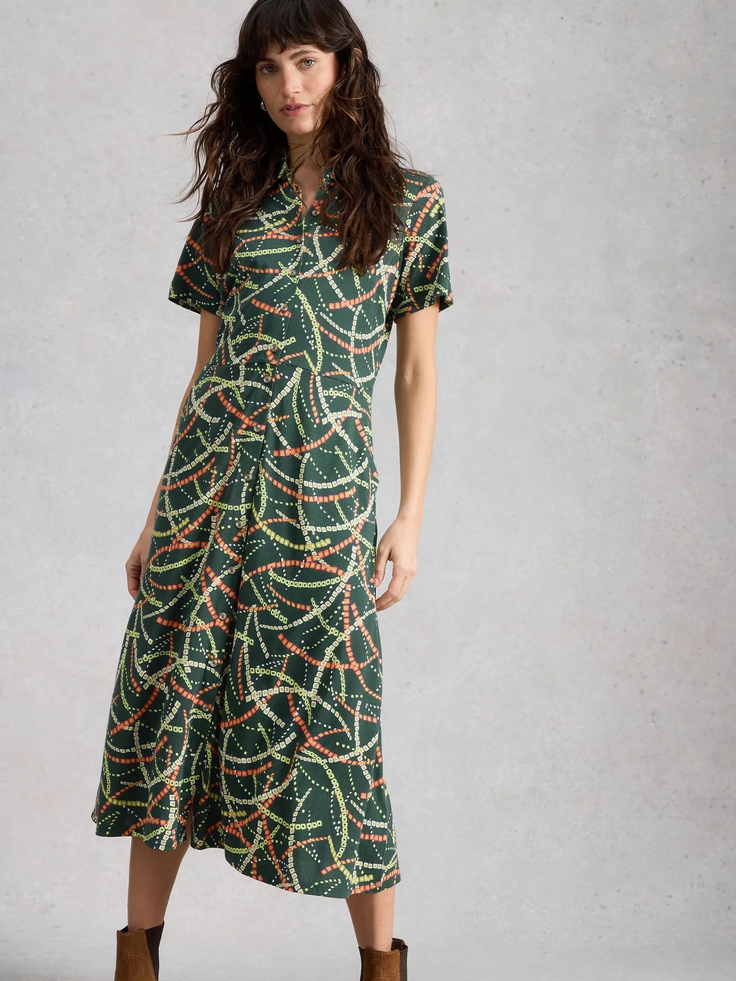 White Stuff Rua Jersey Shirt Dress