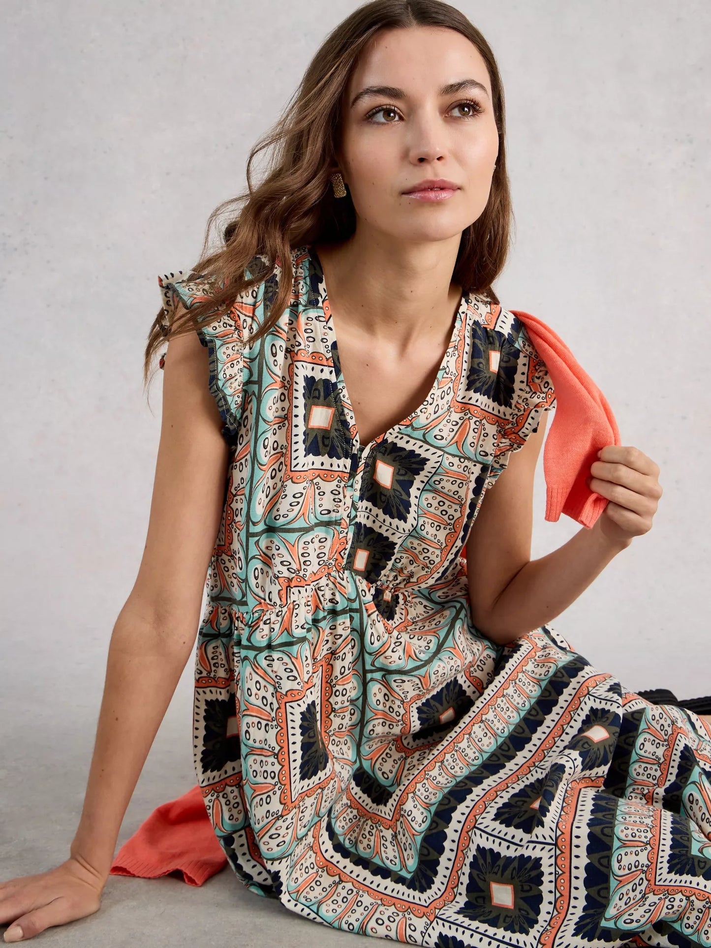 White Stuff Lorna Linen Blend Maxi Dress
