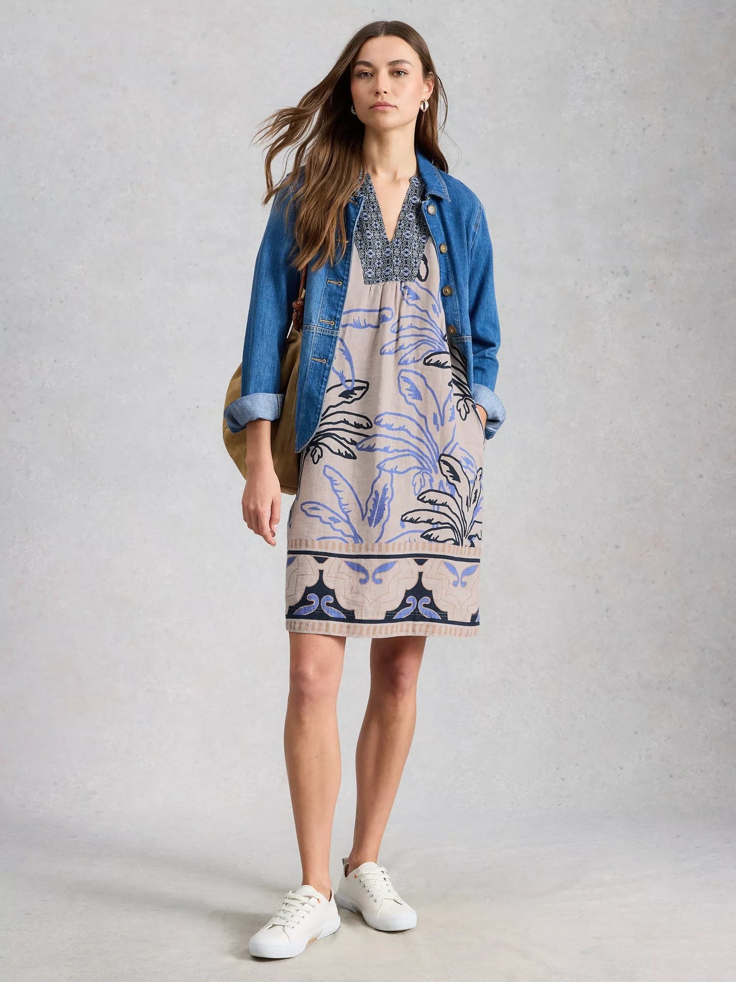 White Stuff Ash Linen Dress