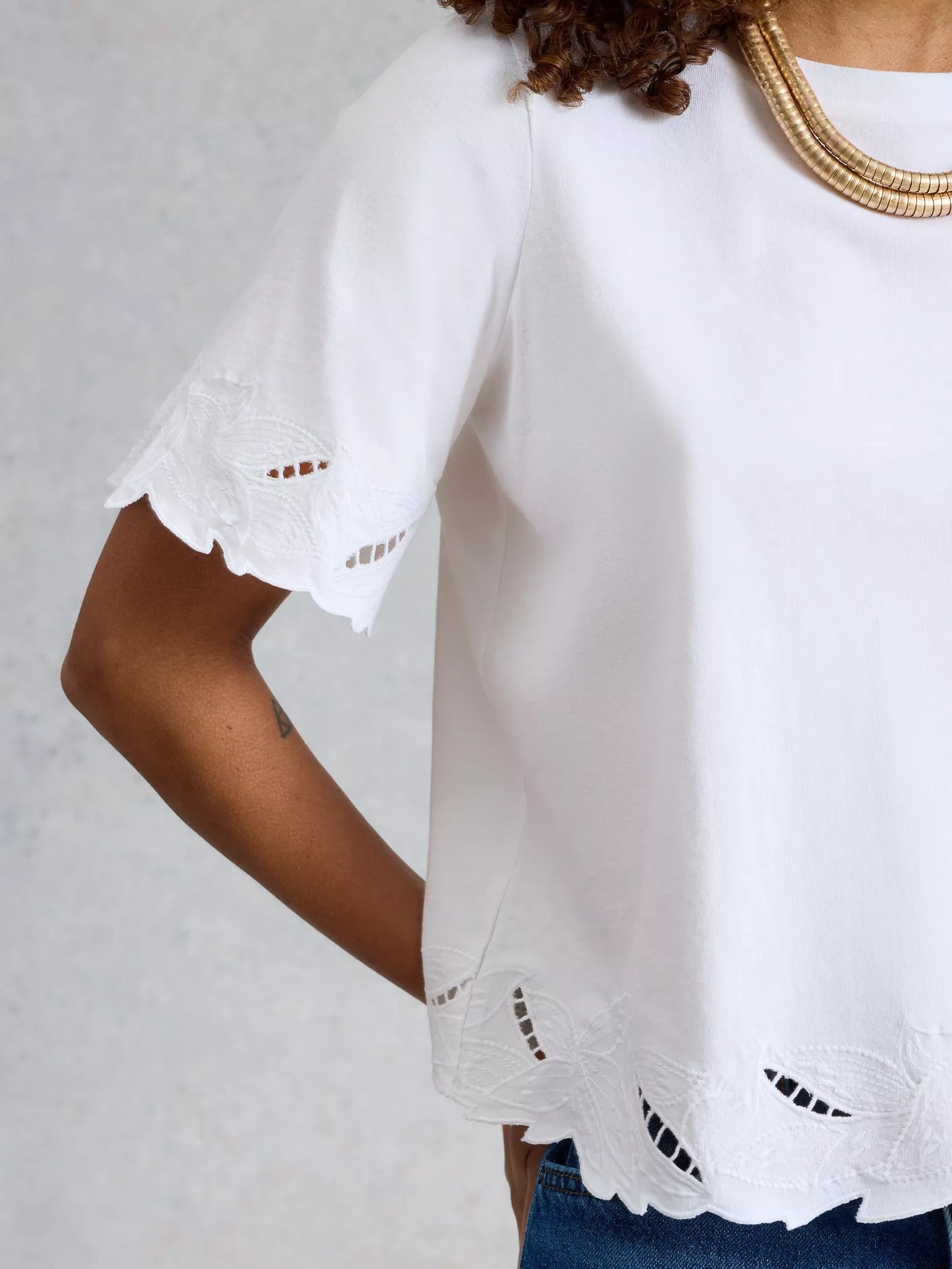 White Stuff Colleen Cutwork Tee