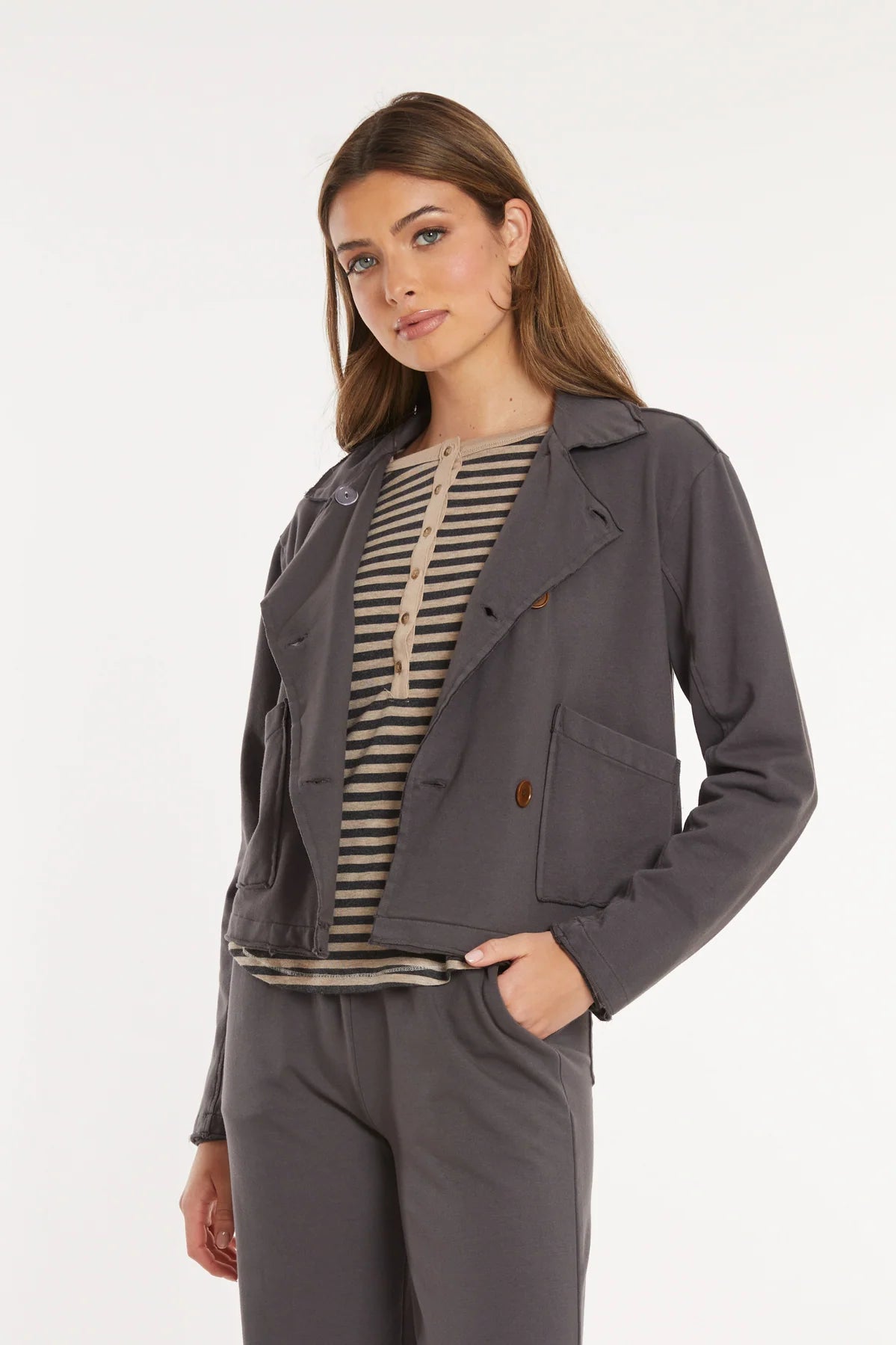 Mododoc Double Breasted Crop Jacket