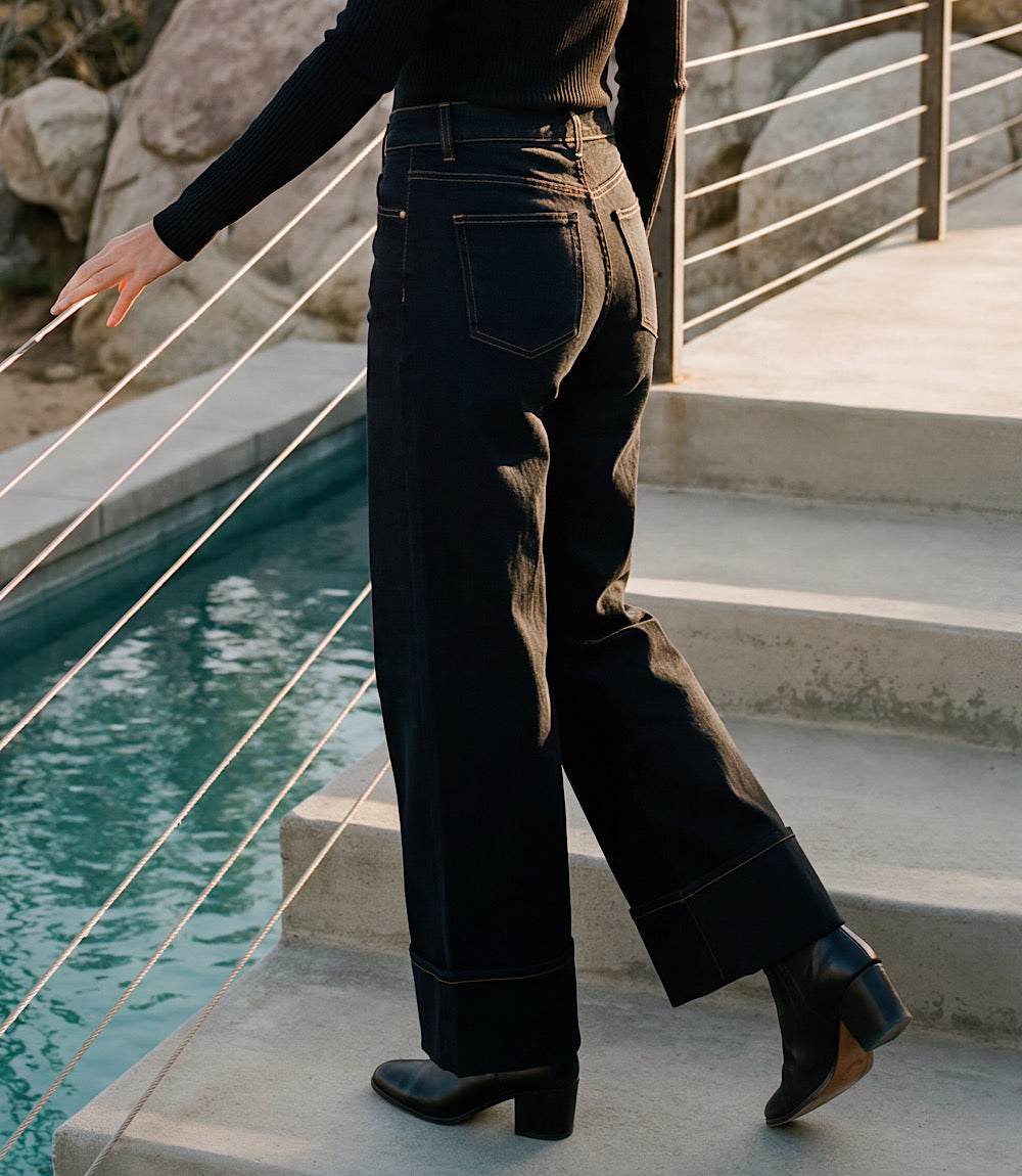 Karen Kane Cuff Cropped Jeans