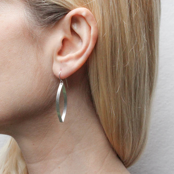 MARJORIE BAER POINTED RIBBON HOOP EARRINGS