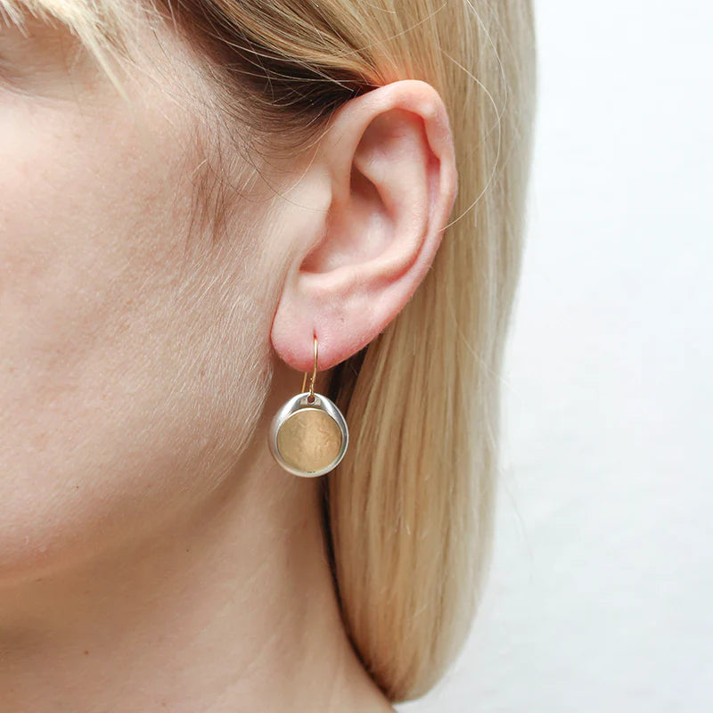 Marjorie Baer Button Wire Earrings
