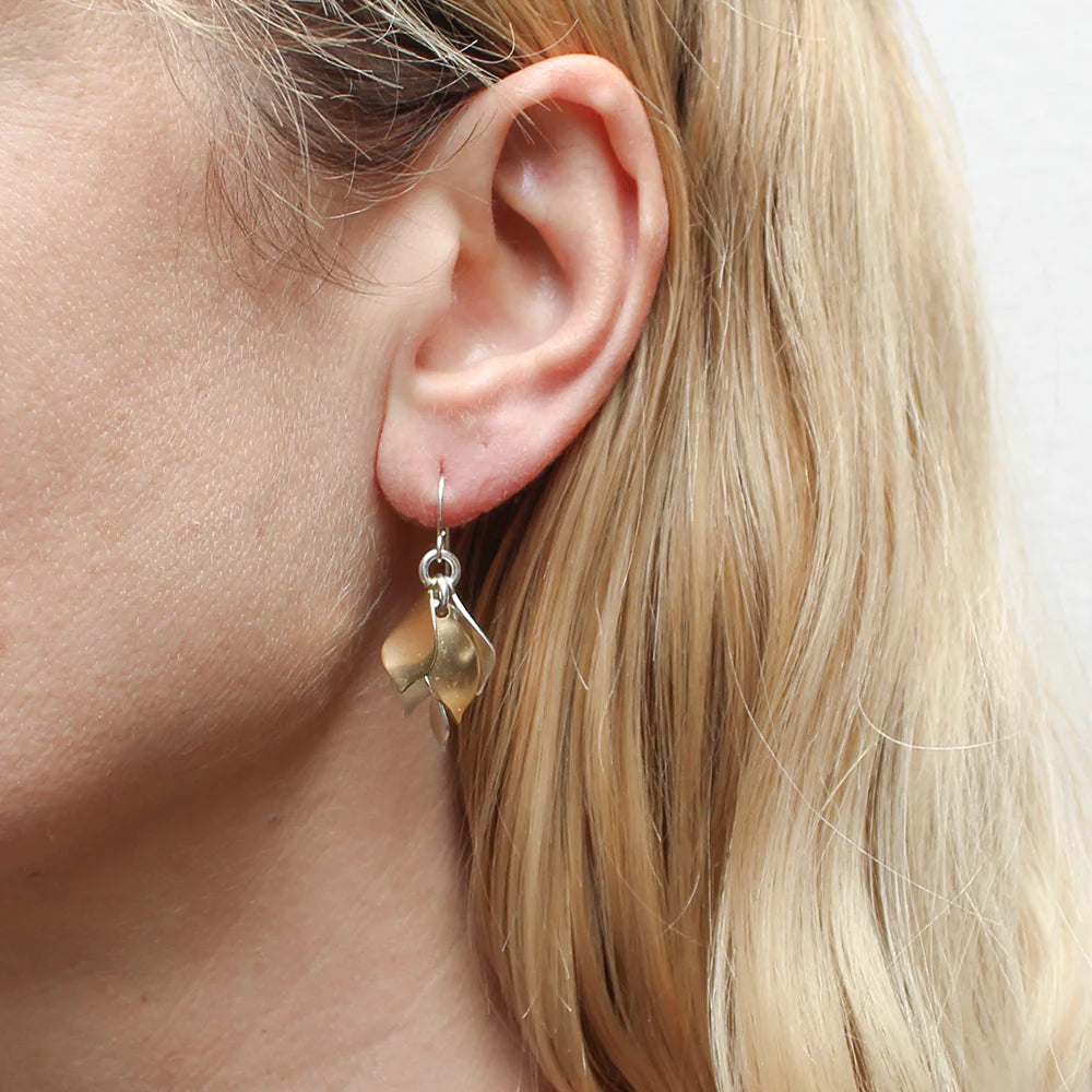 Marjorie Small Layered Petals Wire Earrings
