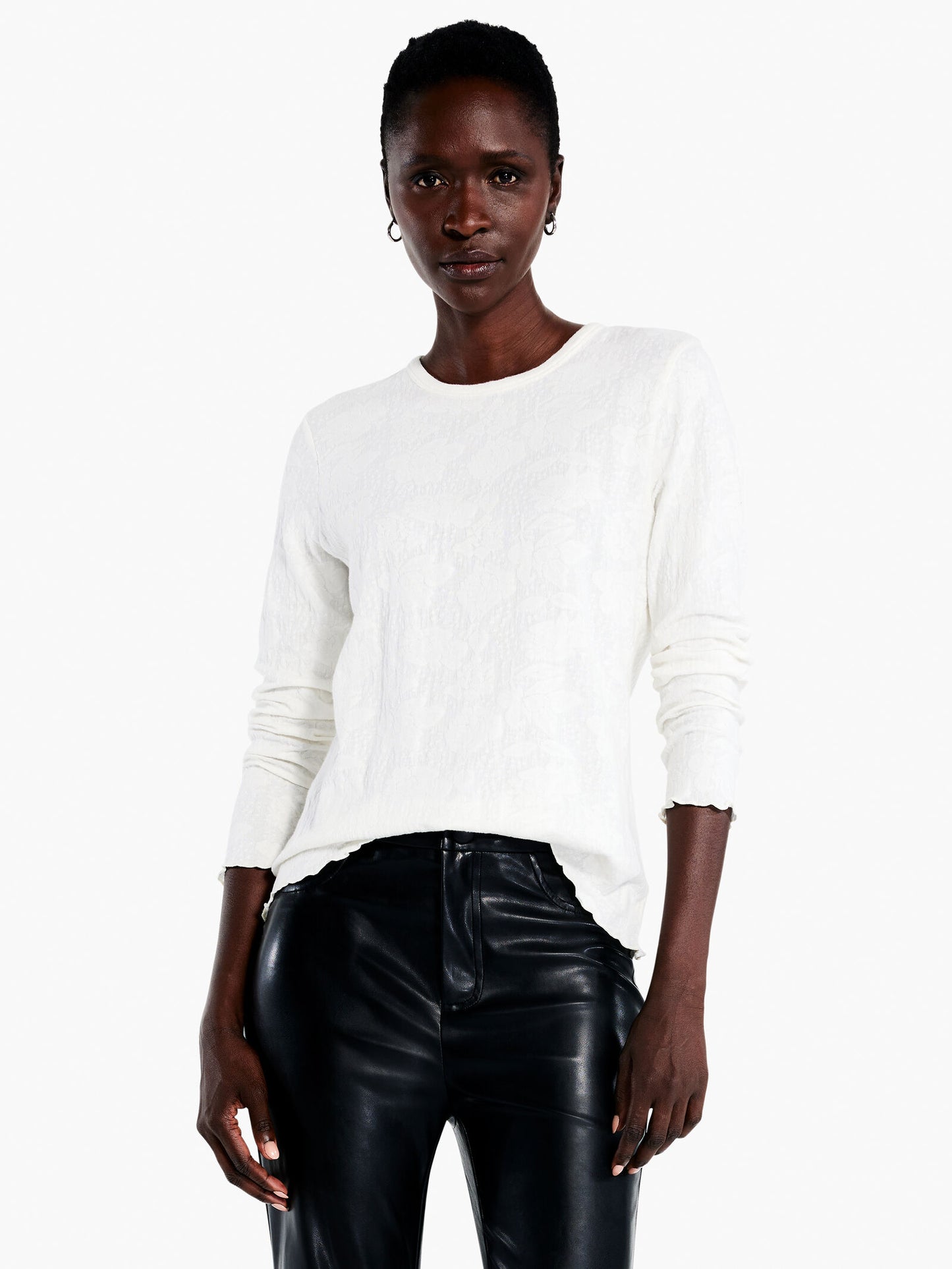 NIC+ZOE LACE KNIT TEE