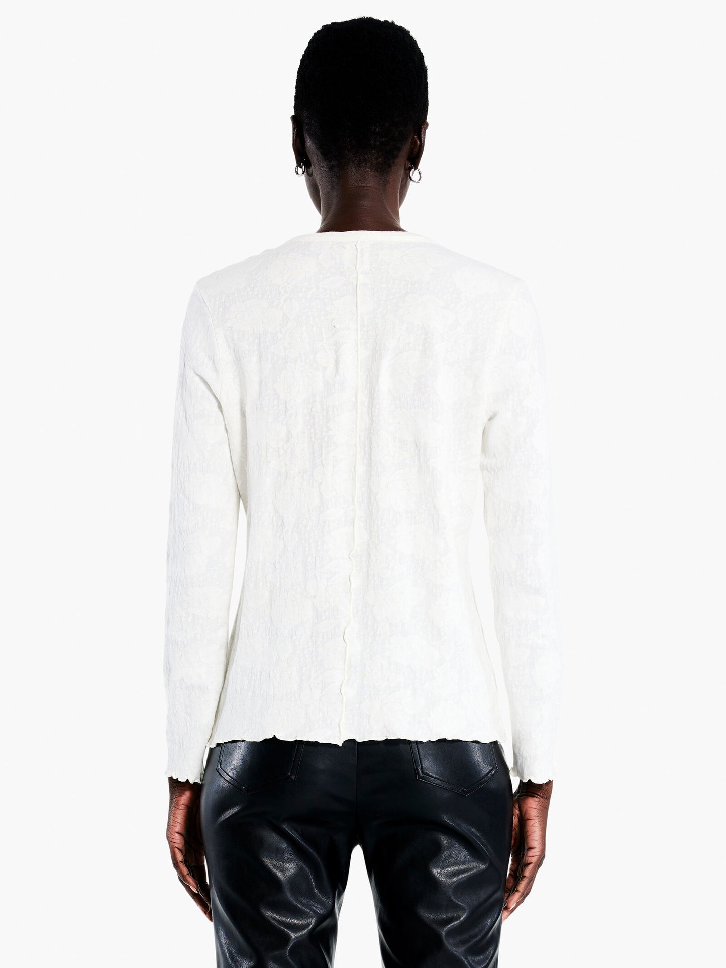 NIC+ZOE LACE KNIT TEE
