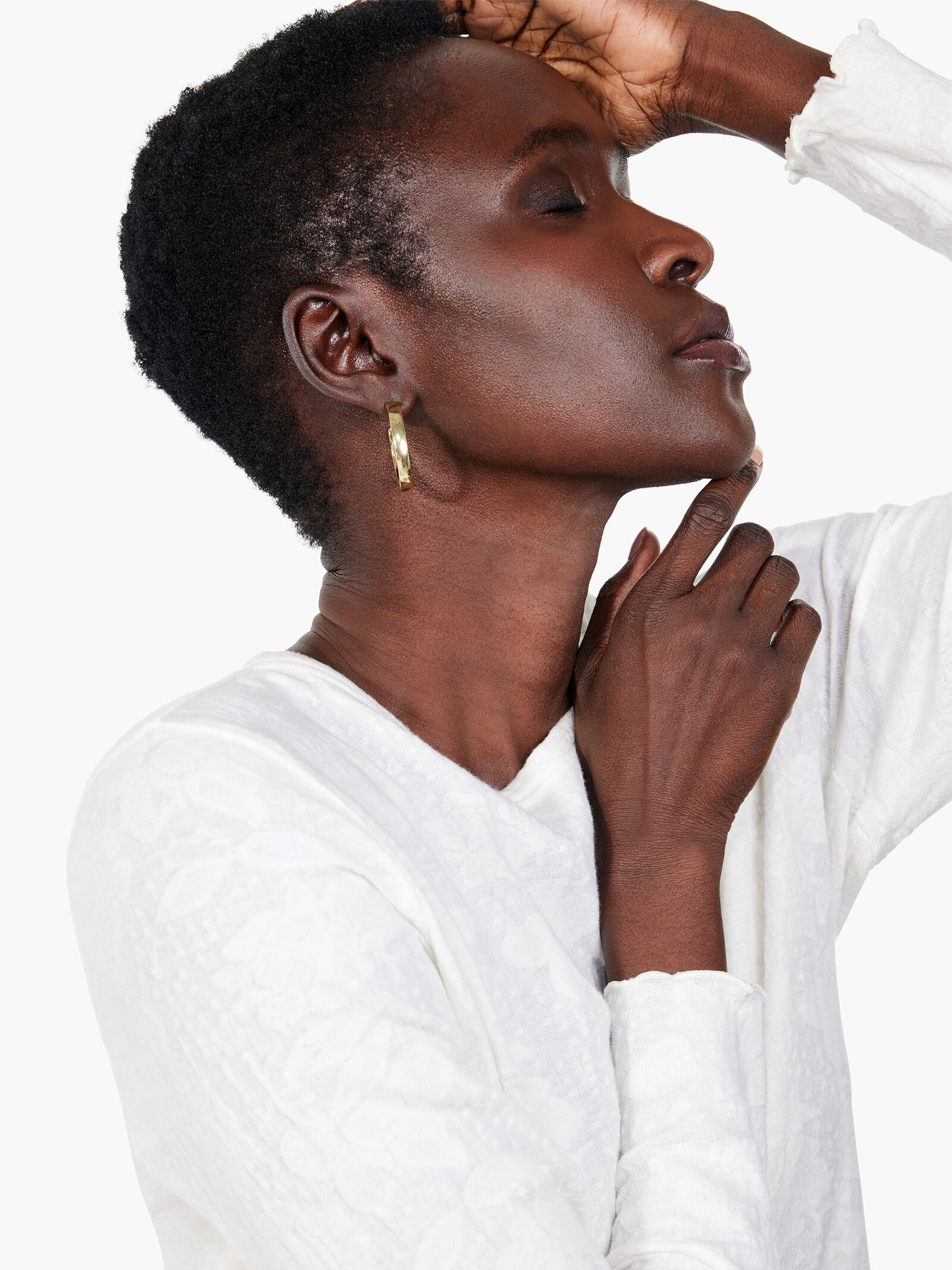 NIC+ZOE LACE KNIT TEE