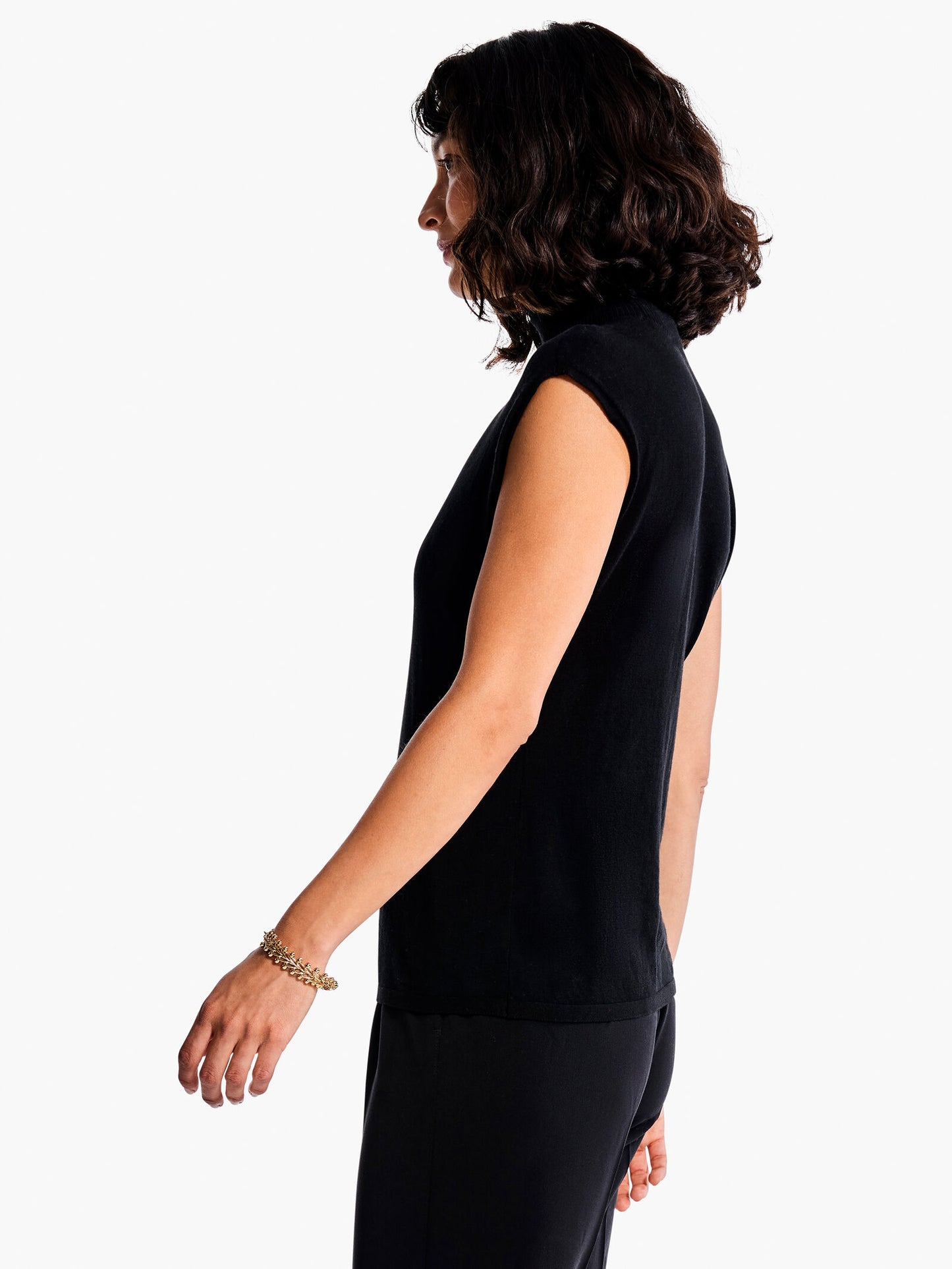 NIC+ZOE SLEEVELESS TURTLENECK SWEATER TEE