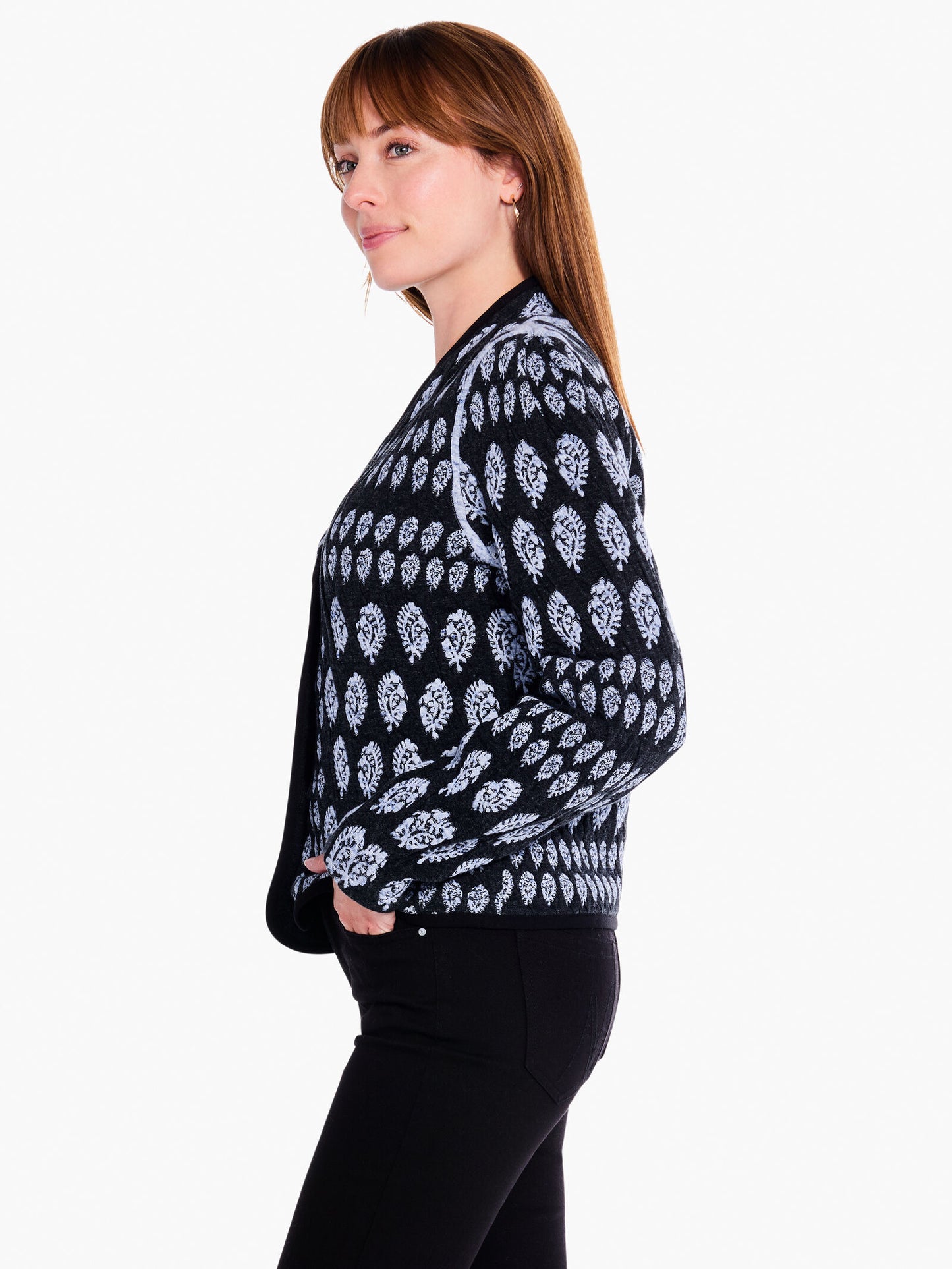 NIC+ZOE QUILTED ECLIPSE KNIT JACKET