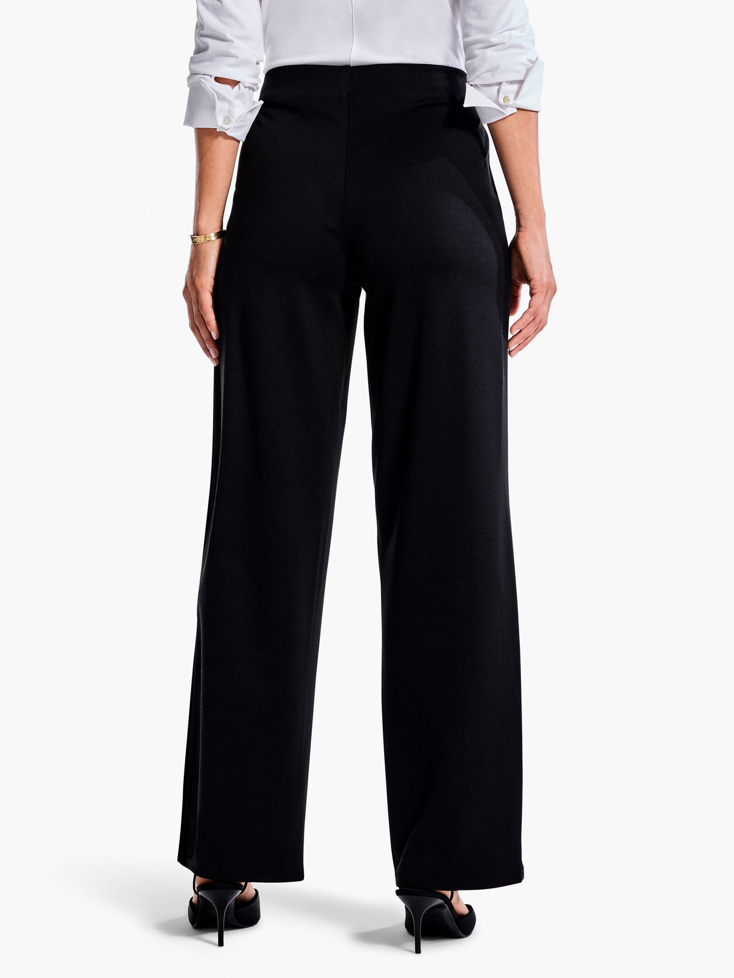 NIC+ZOE DRAPEY PONTE WIDE LEG ANKLE PANTS 29" INSEAM