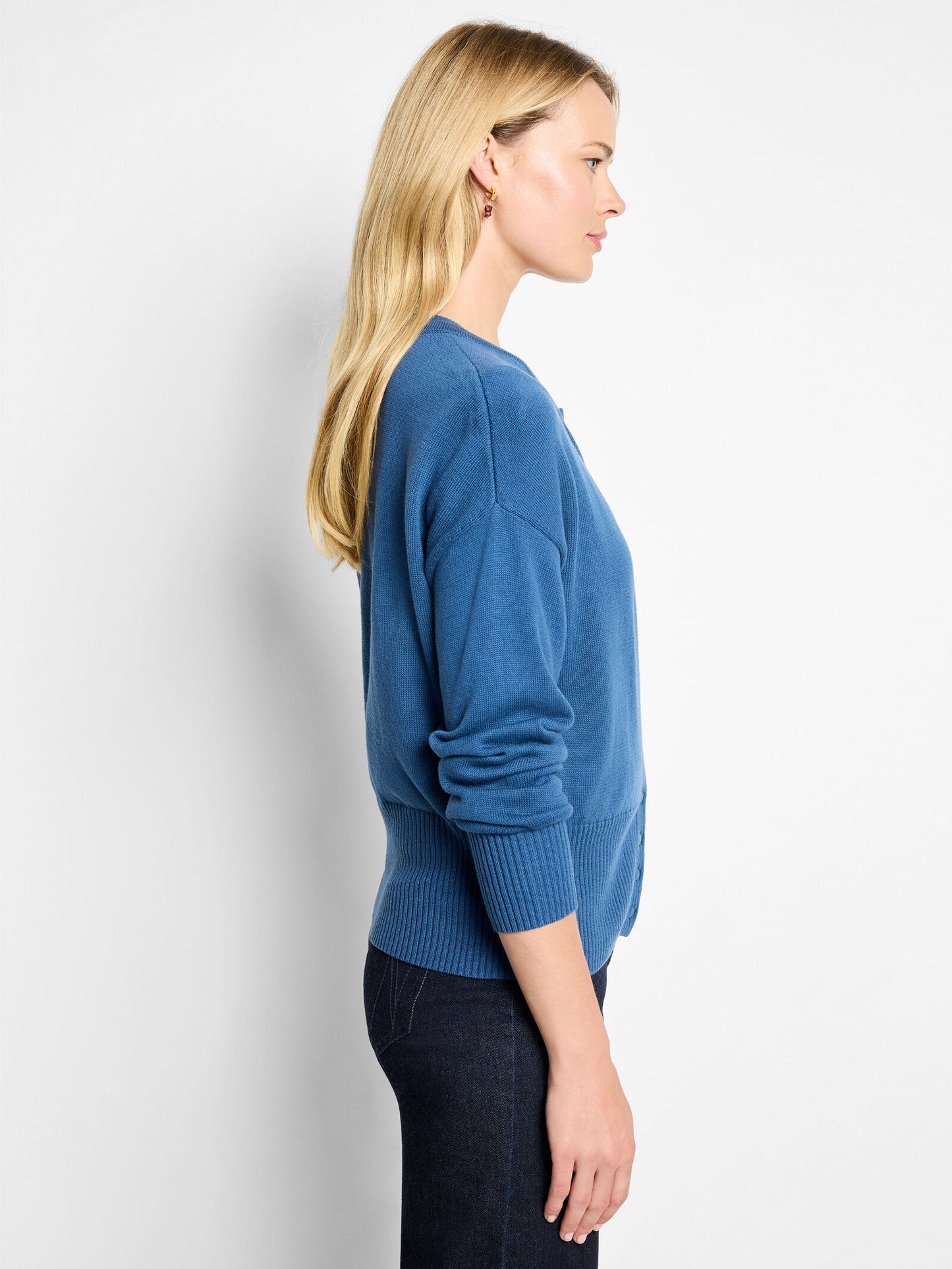 NIC+ZOE SNAP IT UP PURE COTTON CARDIGAN