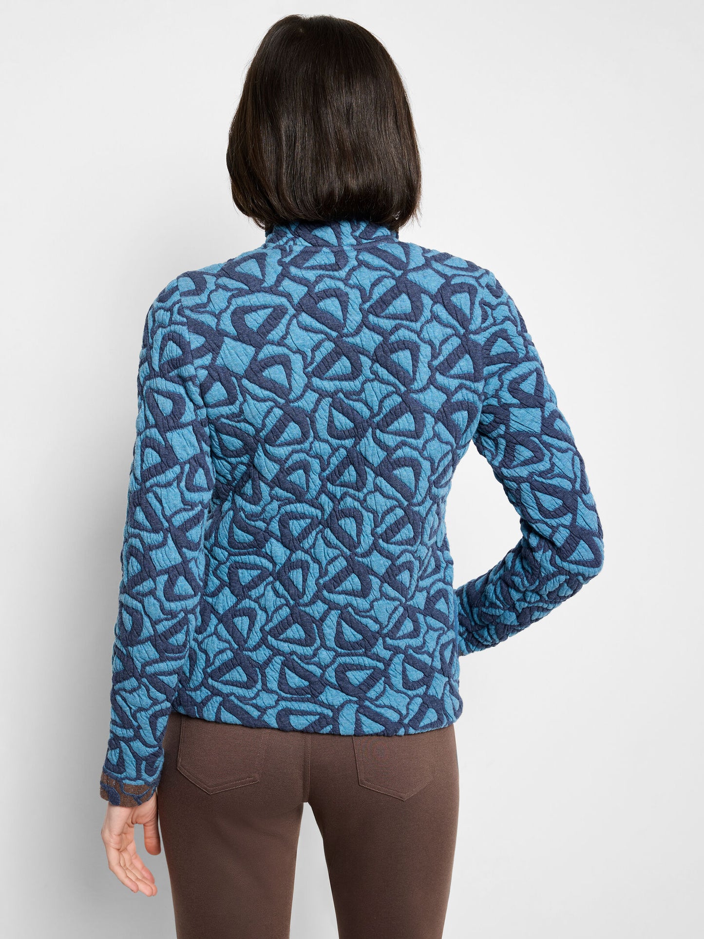 NIC + ZOE Quilted Faux Leather Trim Jacket