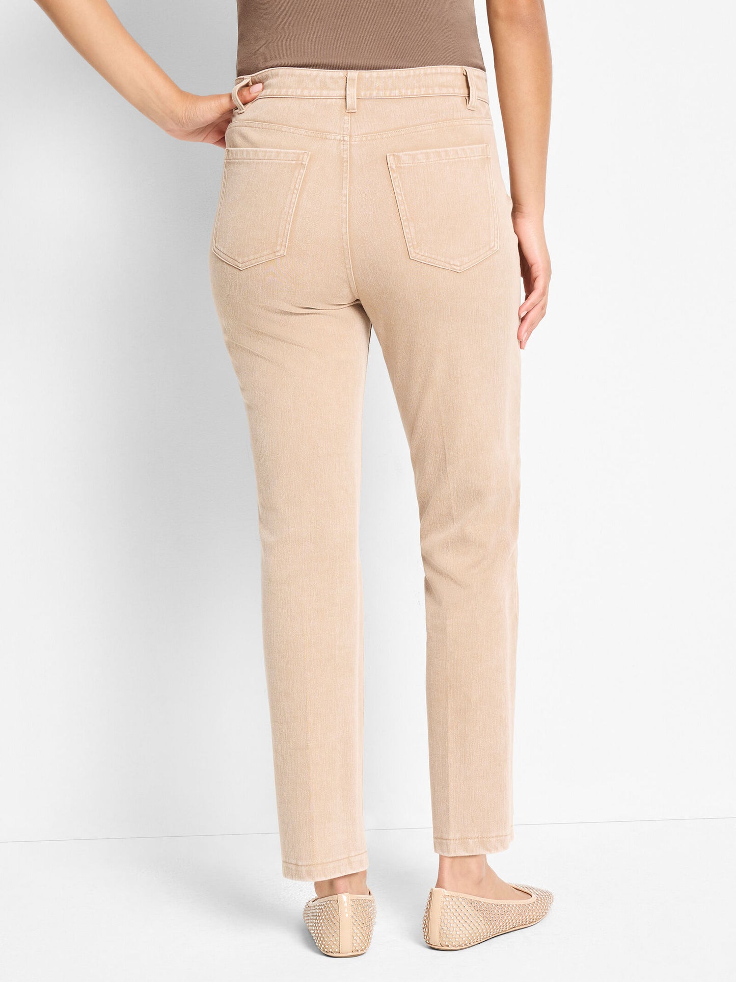 NIC+ZOE 28" RECESS STRAIGHT KNIT ANKLE PULL ON JEANS