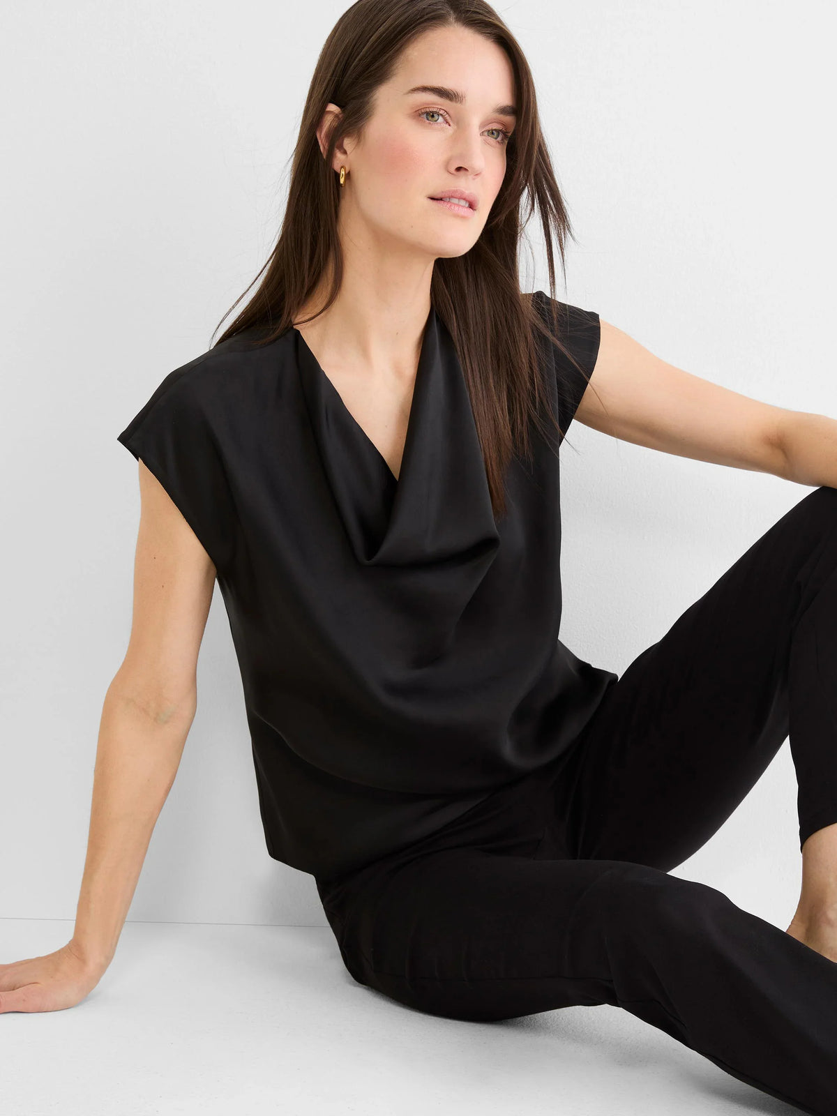 Nic+Zoe Drape Neck Day Gloss Tee