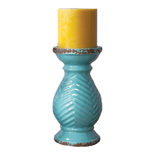 EARTH CANDLE HOLDER TURQUOISE SMALL