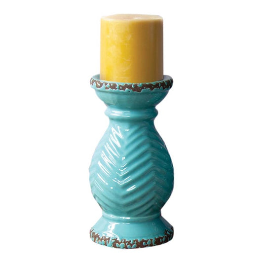 EARTH CANDLE HOLDER TURQUOISE LARGE