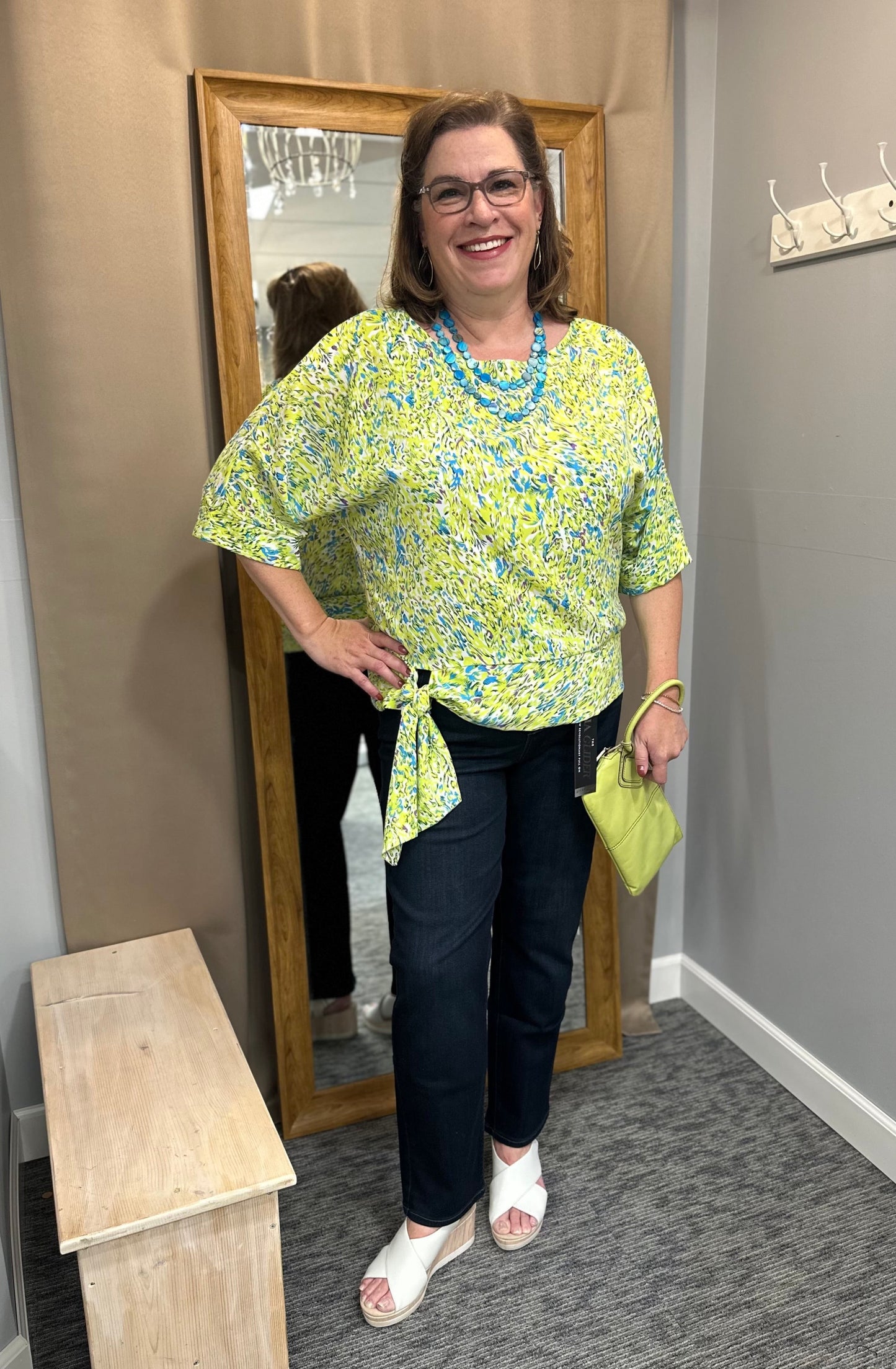 PRINTED WOVEN TOP- PLUS