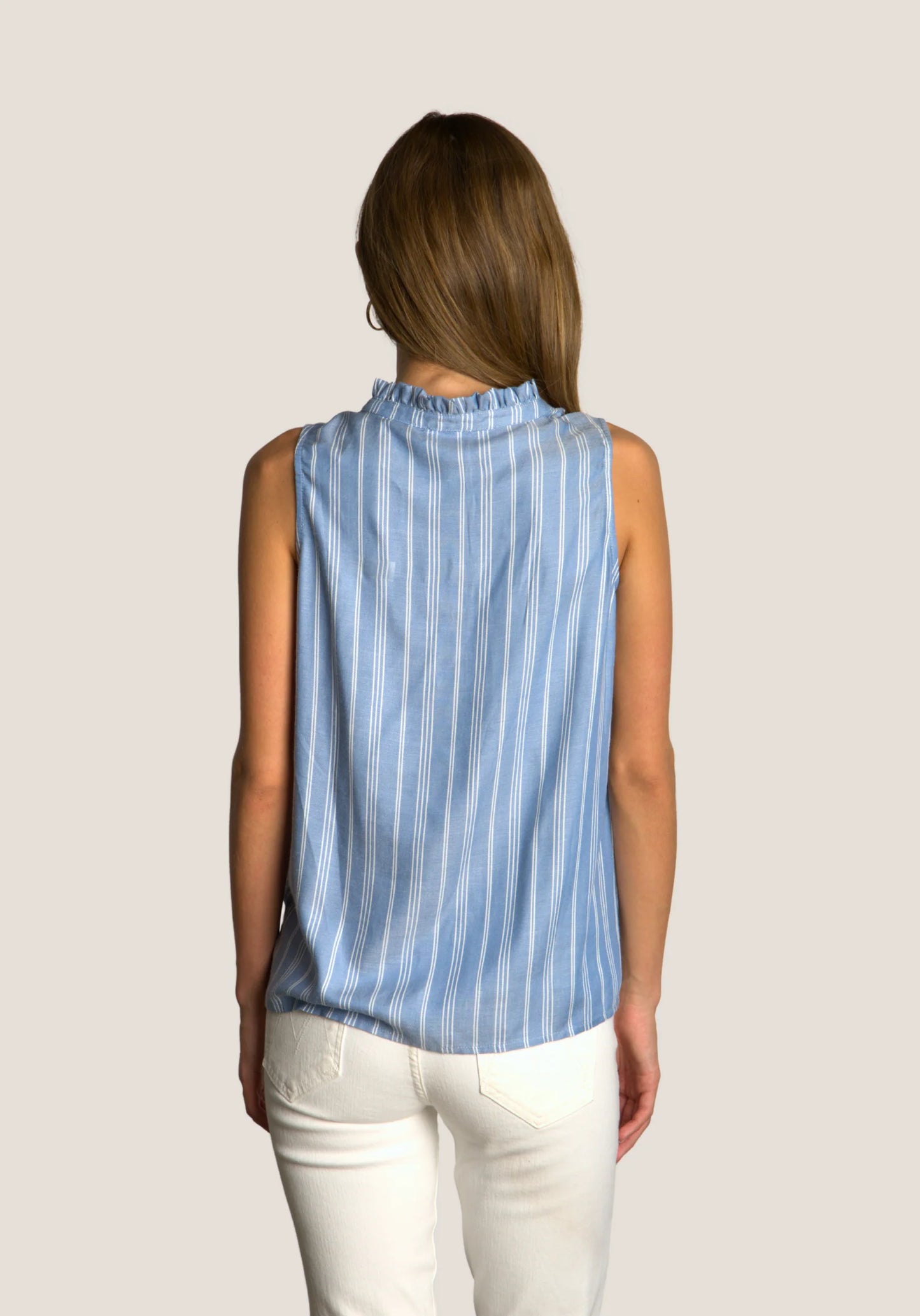 LEIGH STRIPE SLEEVELESS TOP