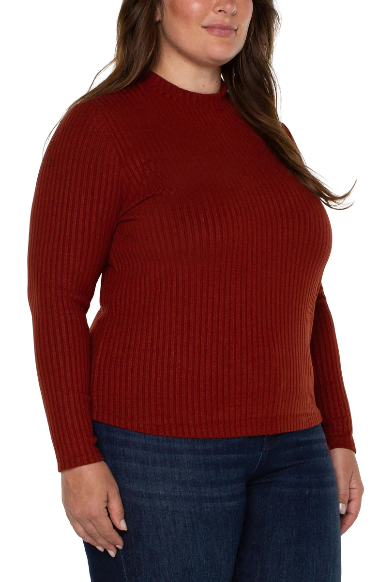 LIVERPOOL MOCK NECK LONG SLEEVE TEE - PLUS