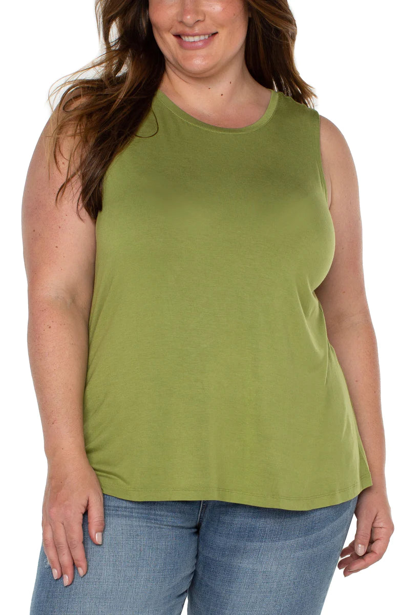 LIVERPOOL SLEEVELESS SCOOP NECK TANK TOP - PLUS