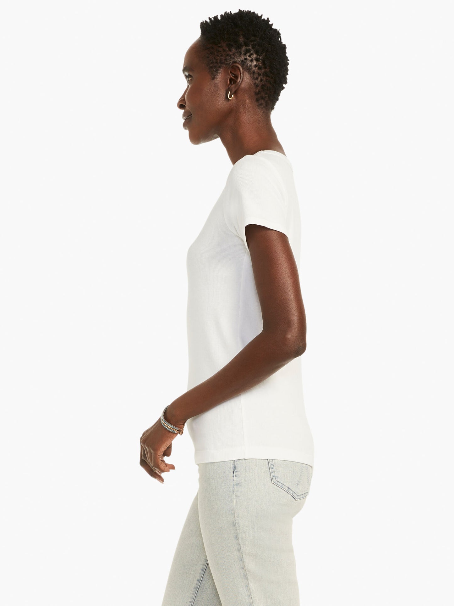 NIC + ZOE PERFECT KNIT RIB SHORT SLEEVE CREW TEE
