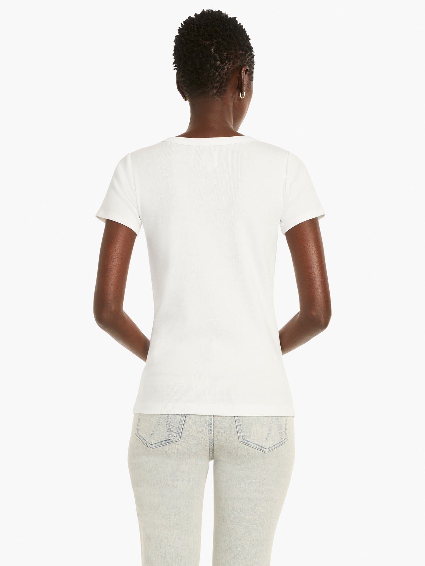 NIC + ZOE PERFECT KNIT RIB SHORT SLEEVE CREW TEE