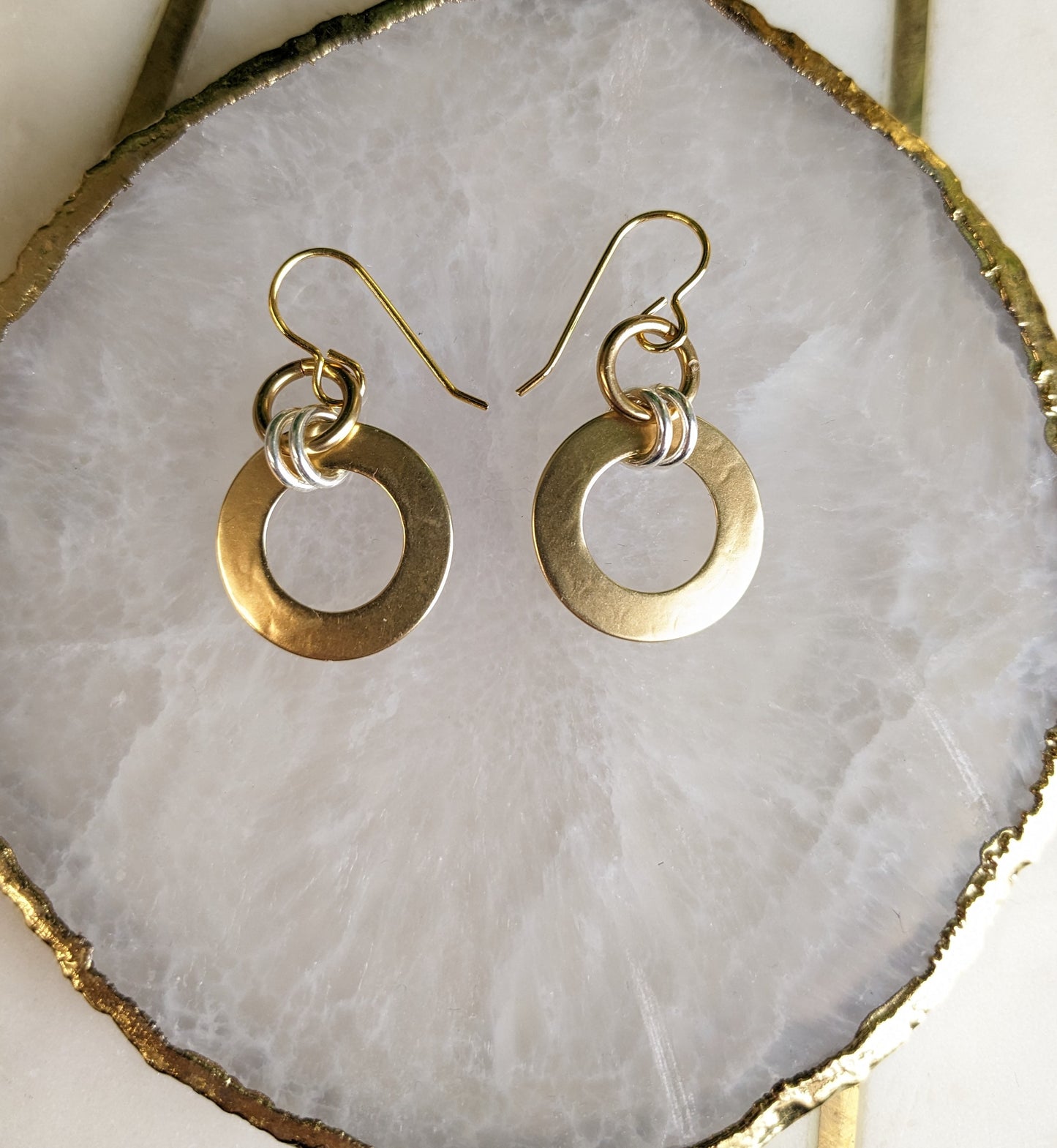 MARJORIE BAER GOLD CIRCLE EARRINGS