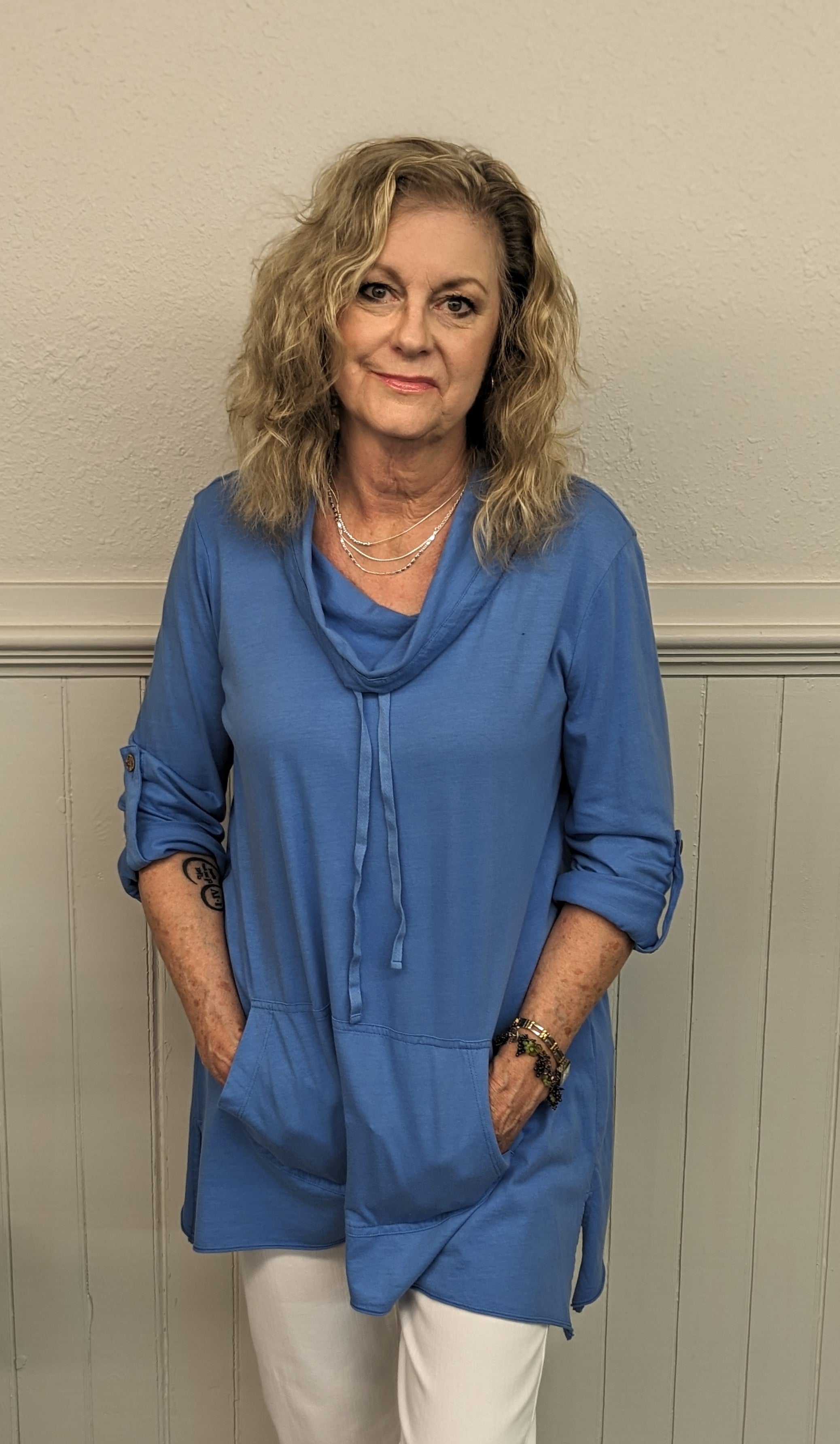 ROLLUP SLEEVE TUNIC 6th & Broadway Clothing and Decor