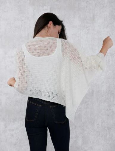 CASHMERE POINTELLE TOPPER