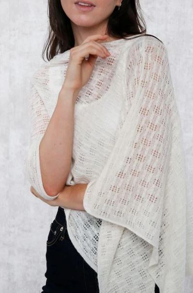 CASHMERE POINTELLE TOPPER