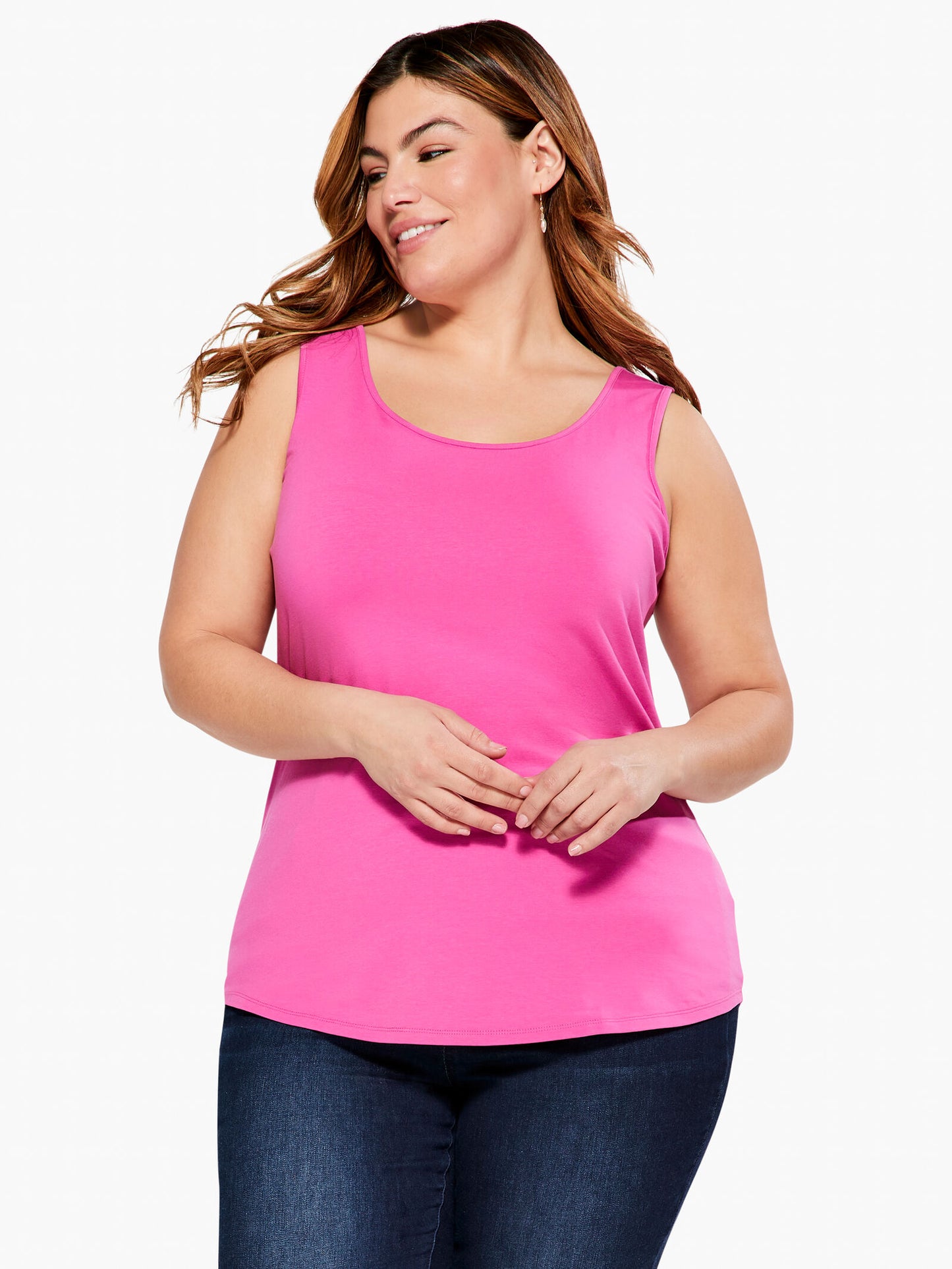 NIC+ZOE SHIRT TAIL PERFECT TANK - PLUS