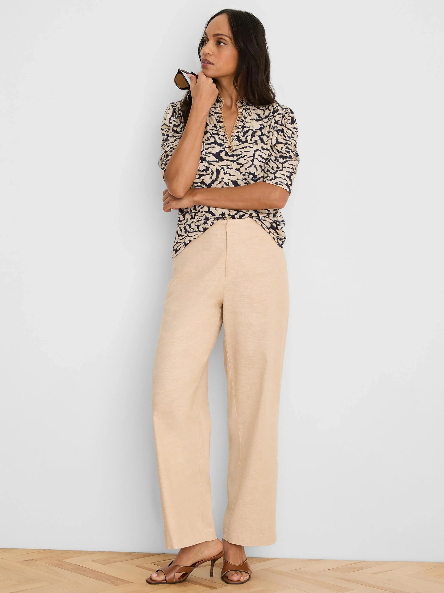 Nic+Zoe Contrast Swirl Top