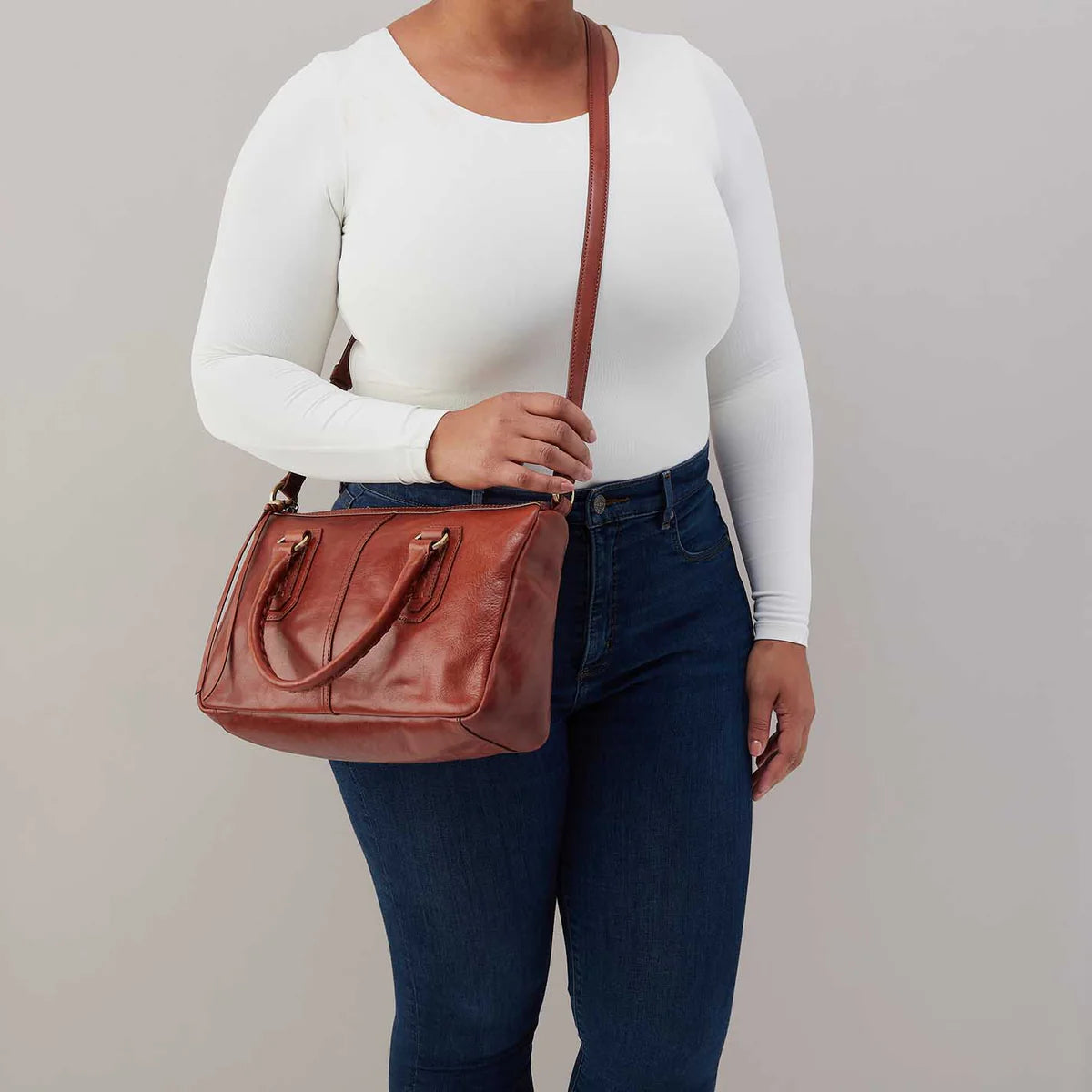 HOBO Expedition Satchel In Patina Leather Satchel