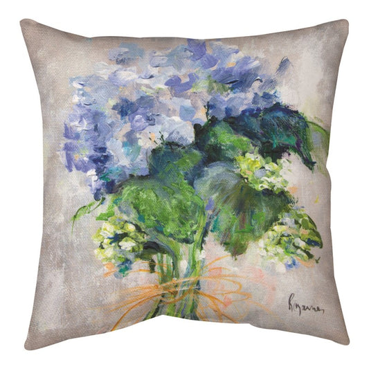 BLUE HYDRANGEA CLIMAWEAVE PILLOW